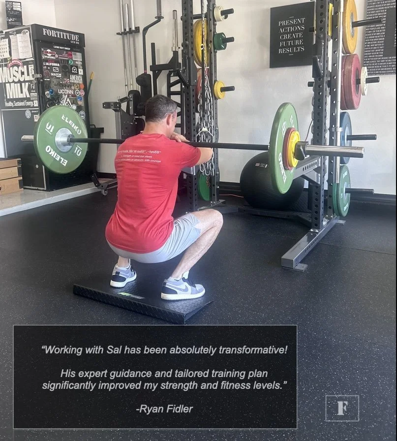 NFL Strength Coach Sal Alosi transformation program with busy executives at Fortitude Gym HQ in Chandler Arizona