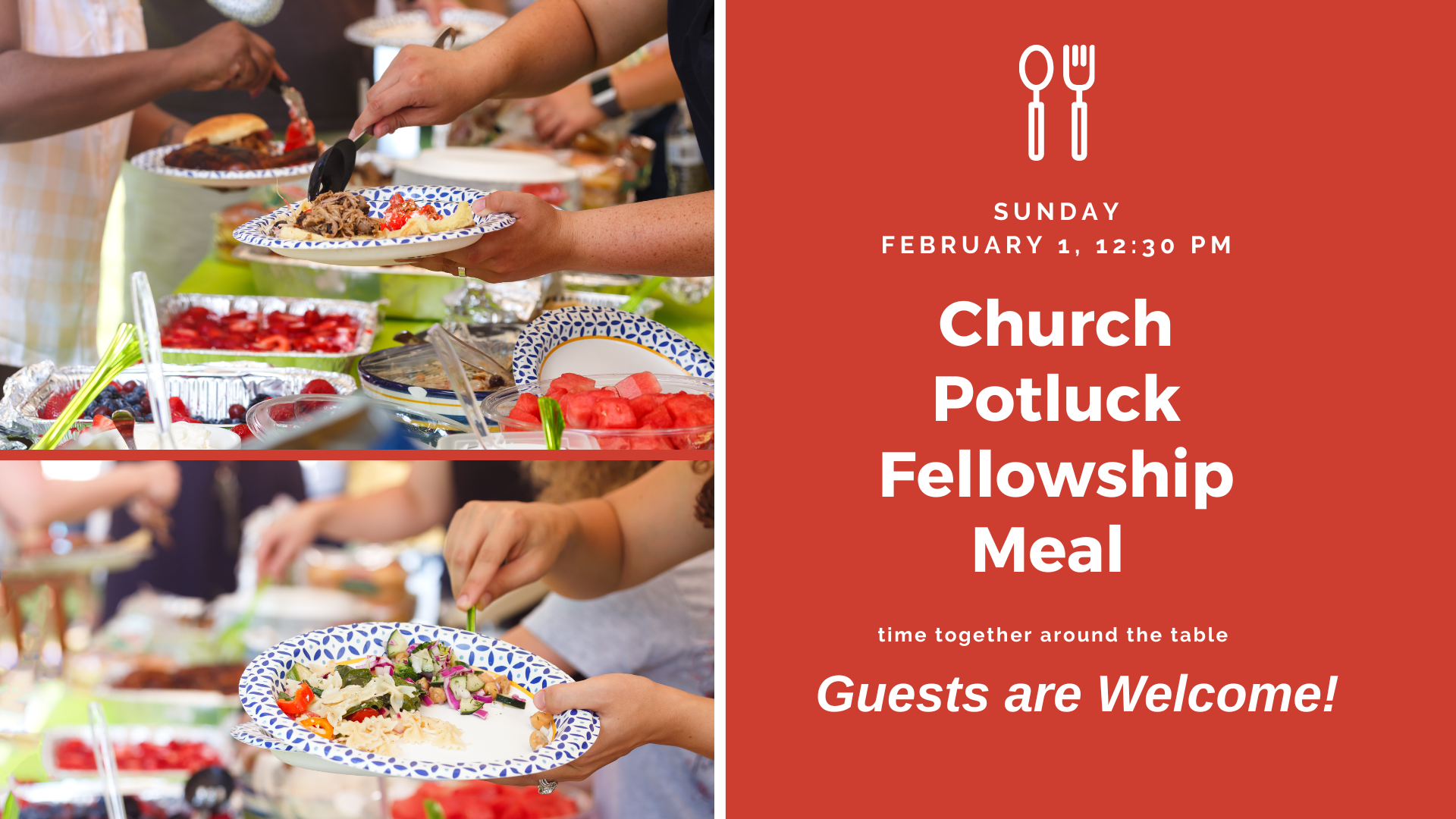 Church Potluck Fellowship Meal