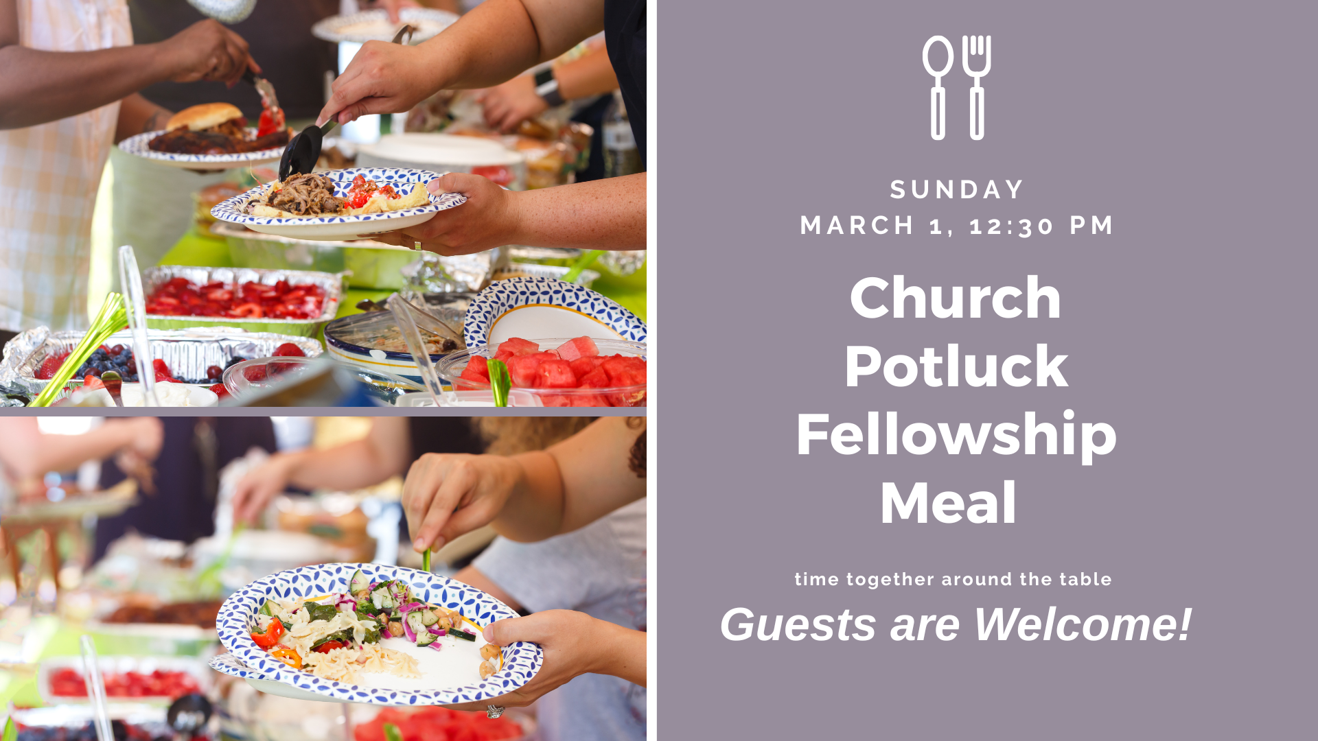 Church Potluck Fellowship Meal