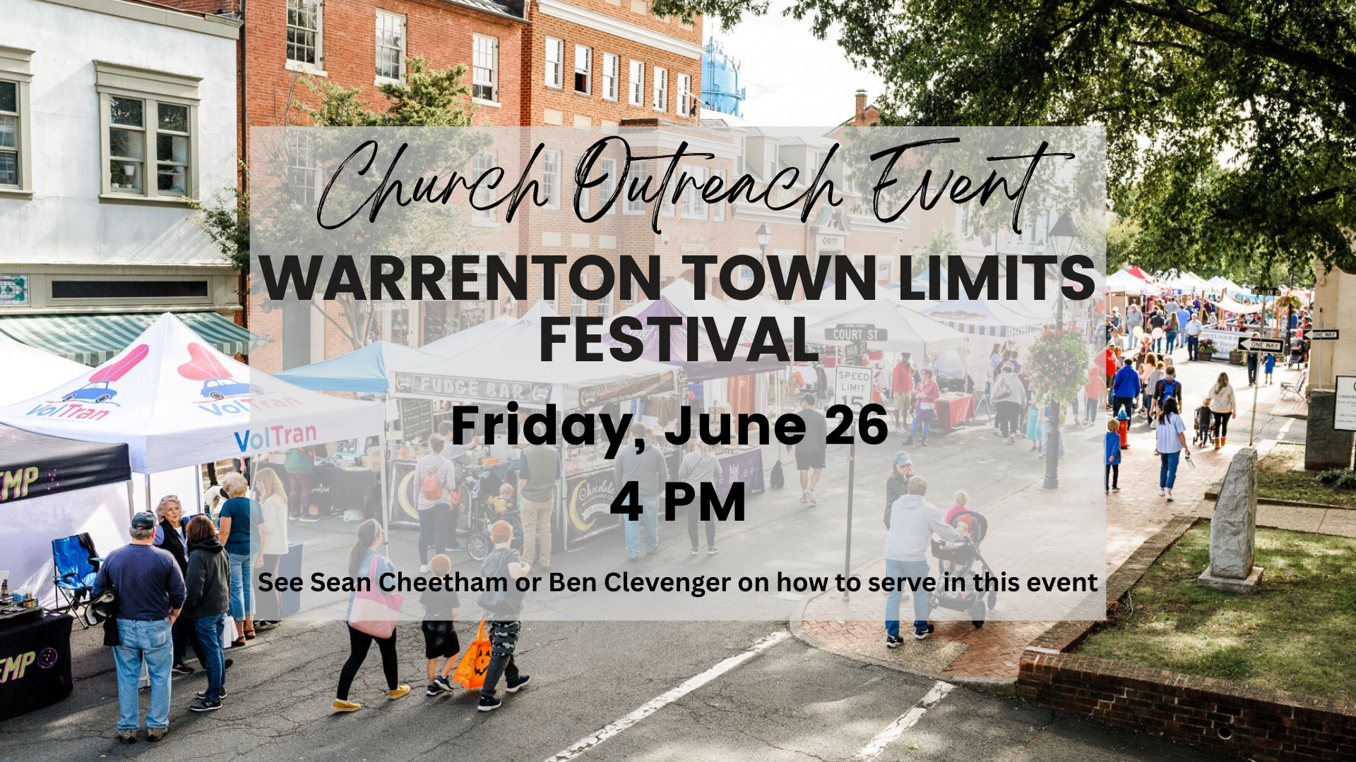 Church Outreach Event - Warrenton Town Festival
