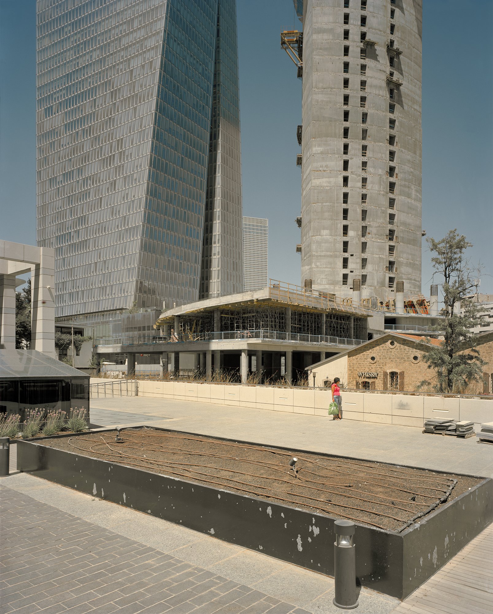  Planter, Woman, Buildings, Tel Aviv. 2022. 