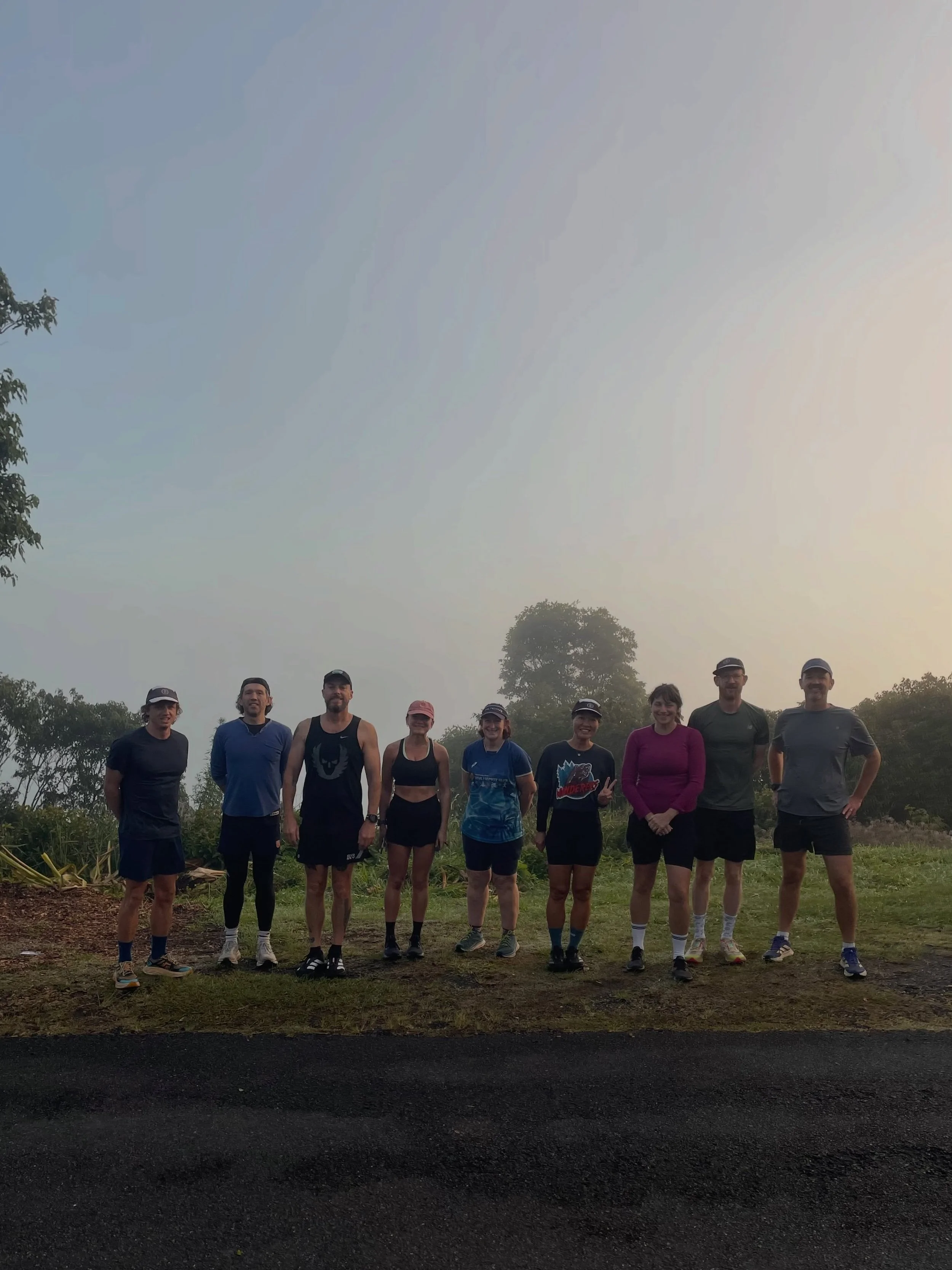 Well done to Nathan, Sean, Adrian, Eliza, Kara, Eri, Betony, Neil, Shaun, Georgia and Adam for making it out to St Helena in this morning. Yew! How good. Great crew and post coffee vibes at @woodsbangalow

Kudos to Adam for coming on a first run with
