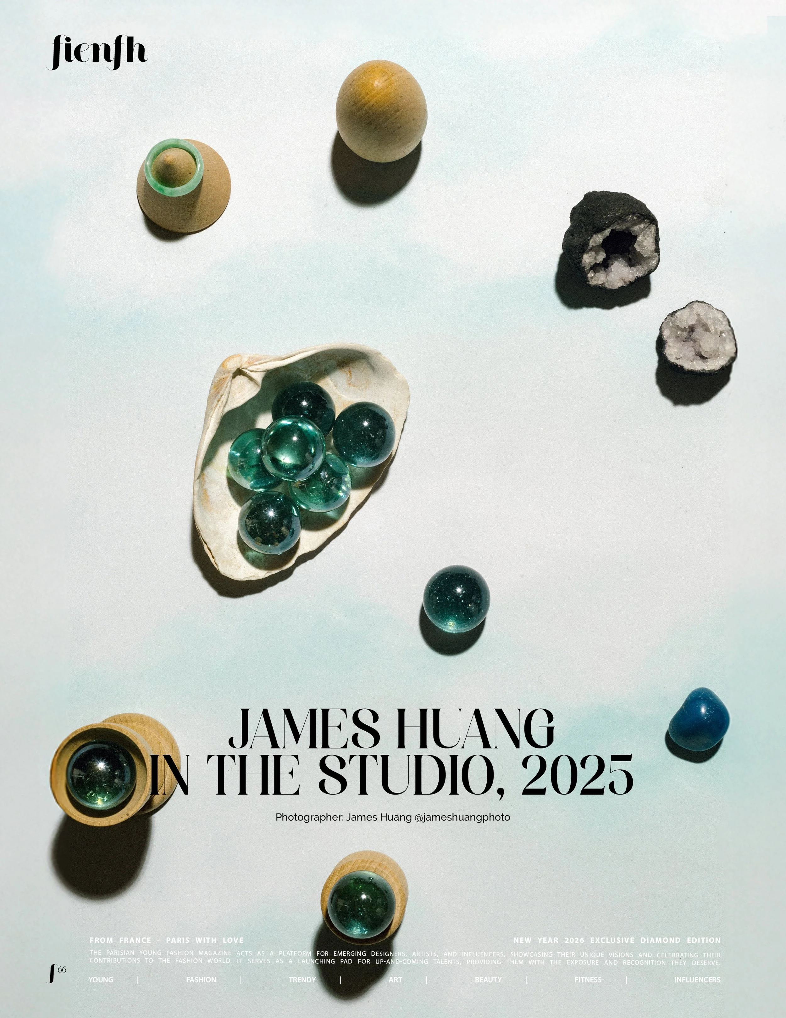 Fienfh Magazine - January 2026, Visual Art Issue  "James Huang in the Studio, 2025"