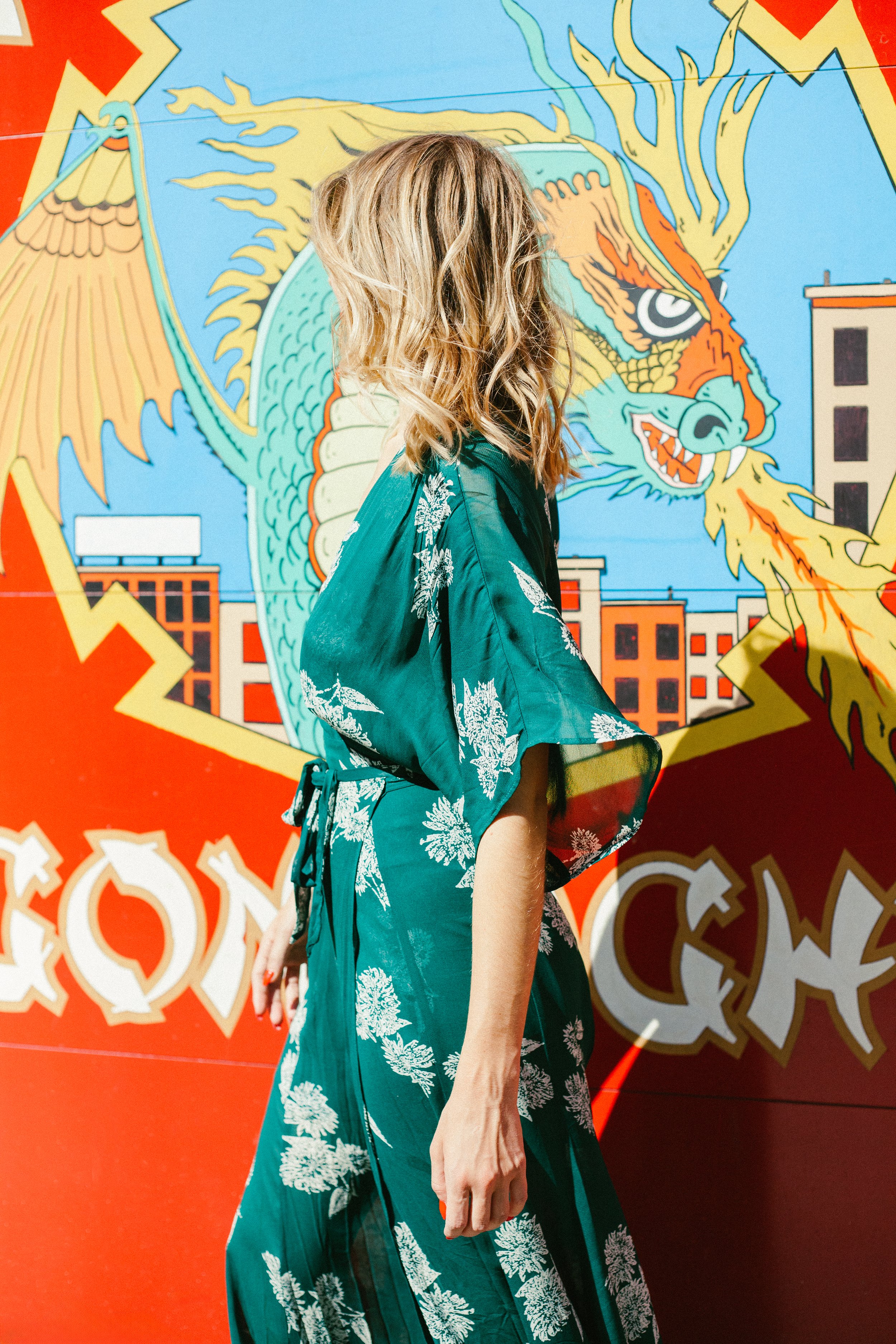 Eliza McNitt photographed by James Huang in Chinatown, New York, 2015