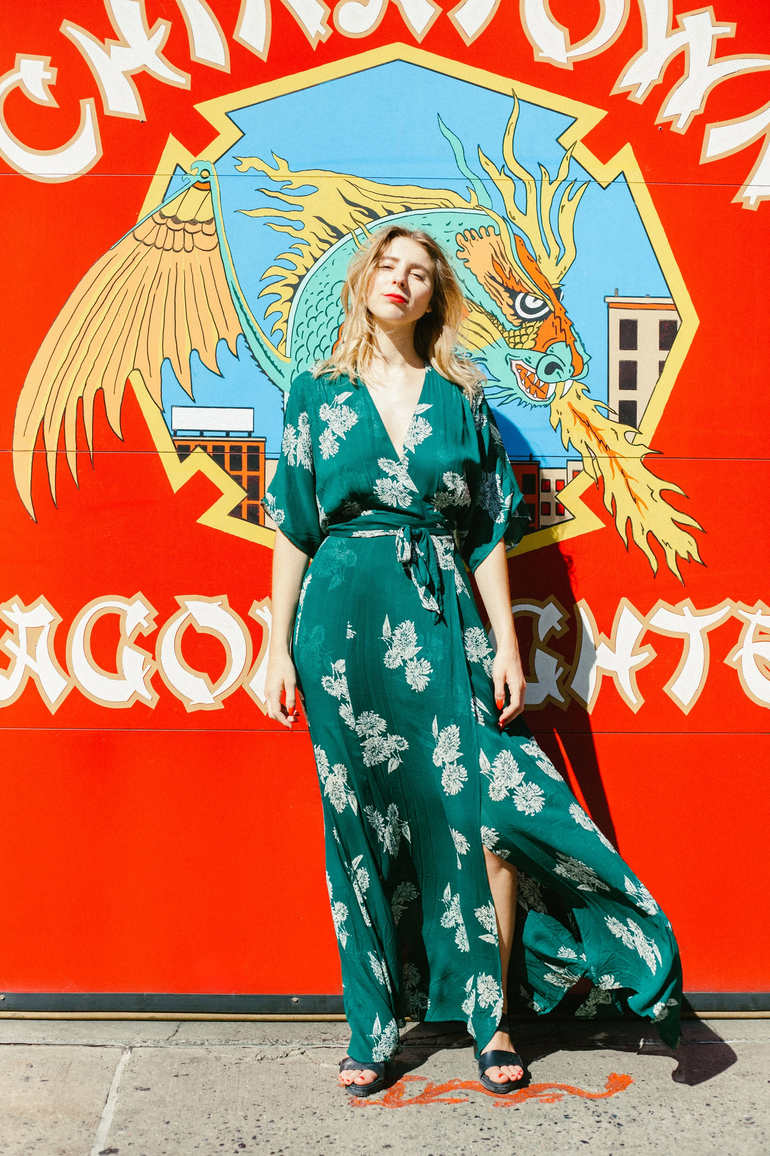 Eliza McNitt photographed by James Huang in Chinatown, New York, 2015