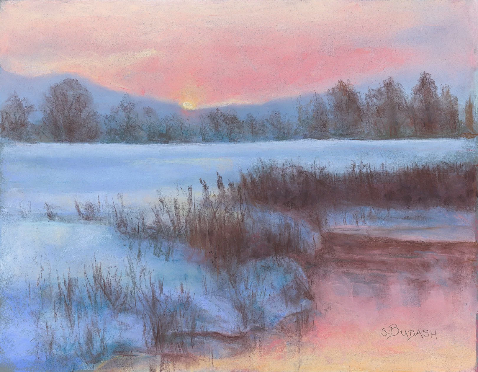 Across the Pond, Pastel, 14x18
