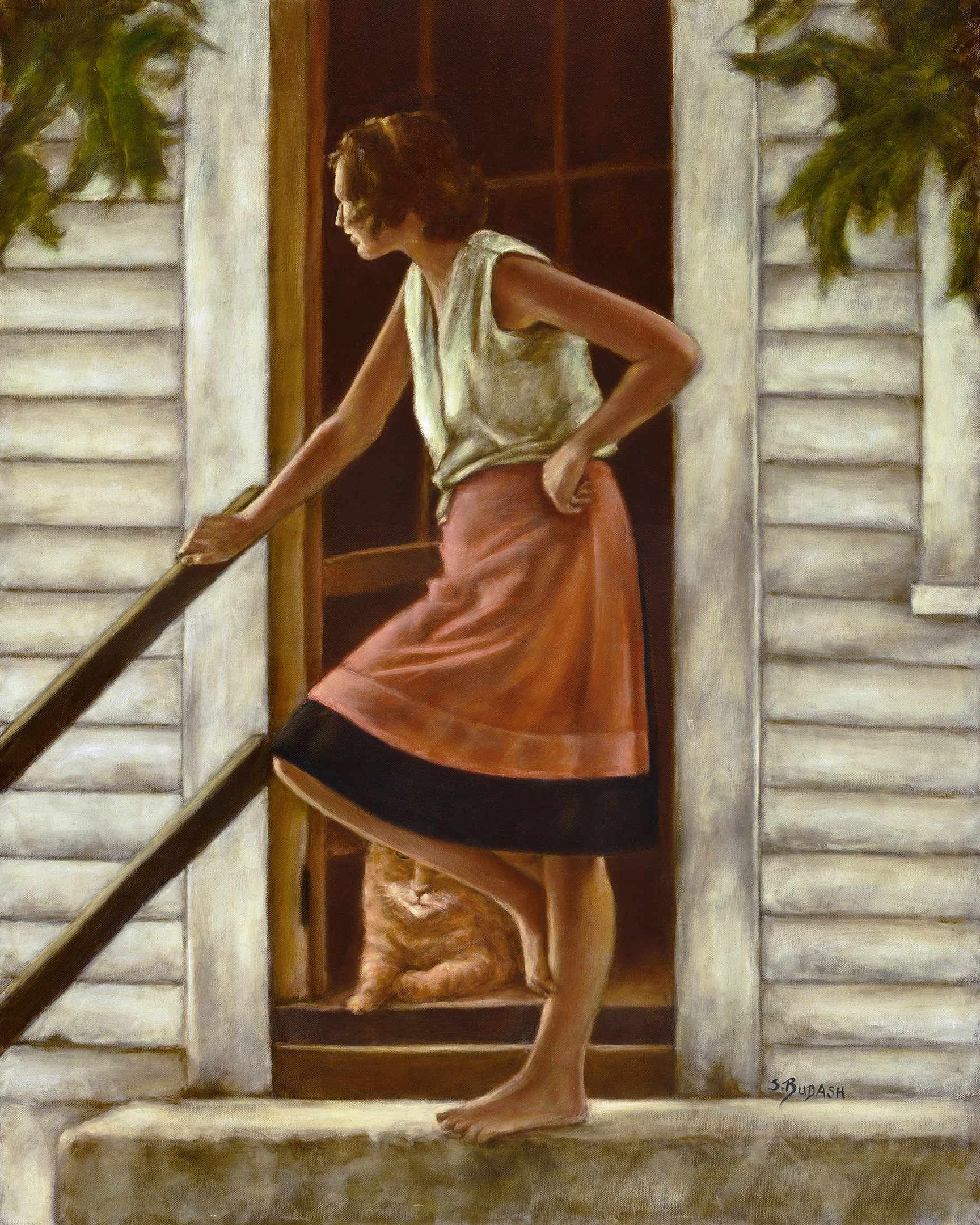 Hey Neighbor, 30x24, Oil