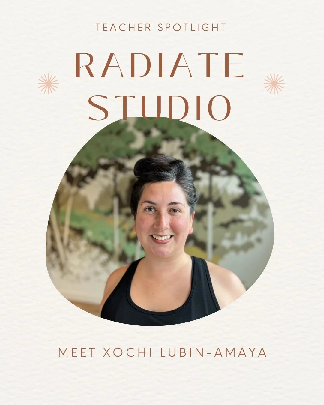 Teacher Spotlight &mdash; Xochi Lubin - Amaya! 🌞🌱 Register for a radiant Sunday Shine practice at Radiate Studio Sebastopol. Sign up at www.radiate.studio/yoga  #sundayyoga #sebastopolyoga #sonomacounty #radiate #sundayshine
