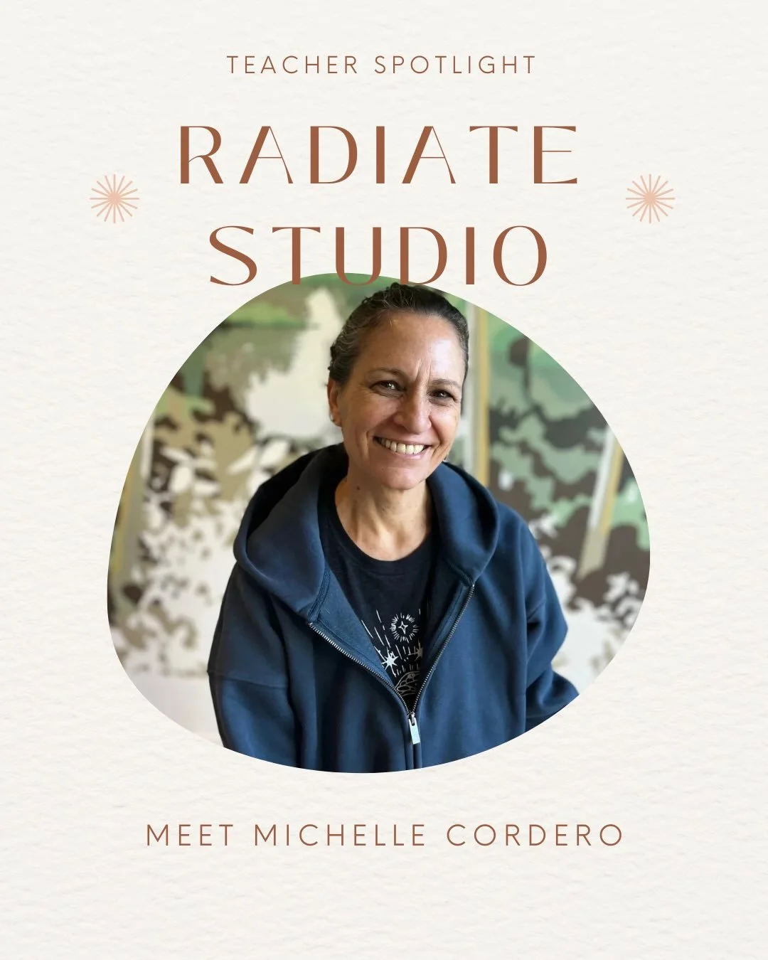 Teacher Spotlight - Michelle Cordero! 🪻🌟 Register for an intentional and grounding Yoga Flow at Radiate Studio Sebastopol. Sign up at www.radiate.studio/yoga  #yogaflow #radiate #sebastopolyoga #groundingflow #westcountyyoga
