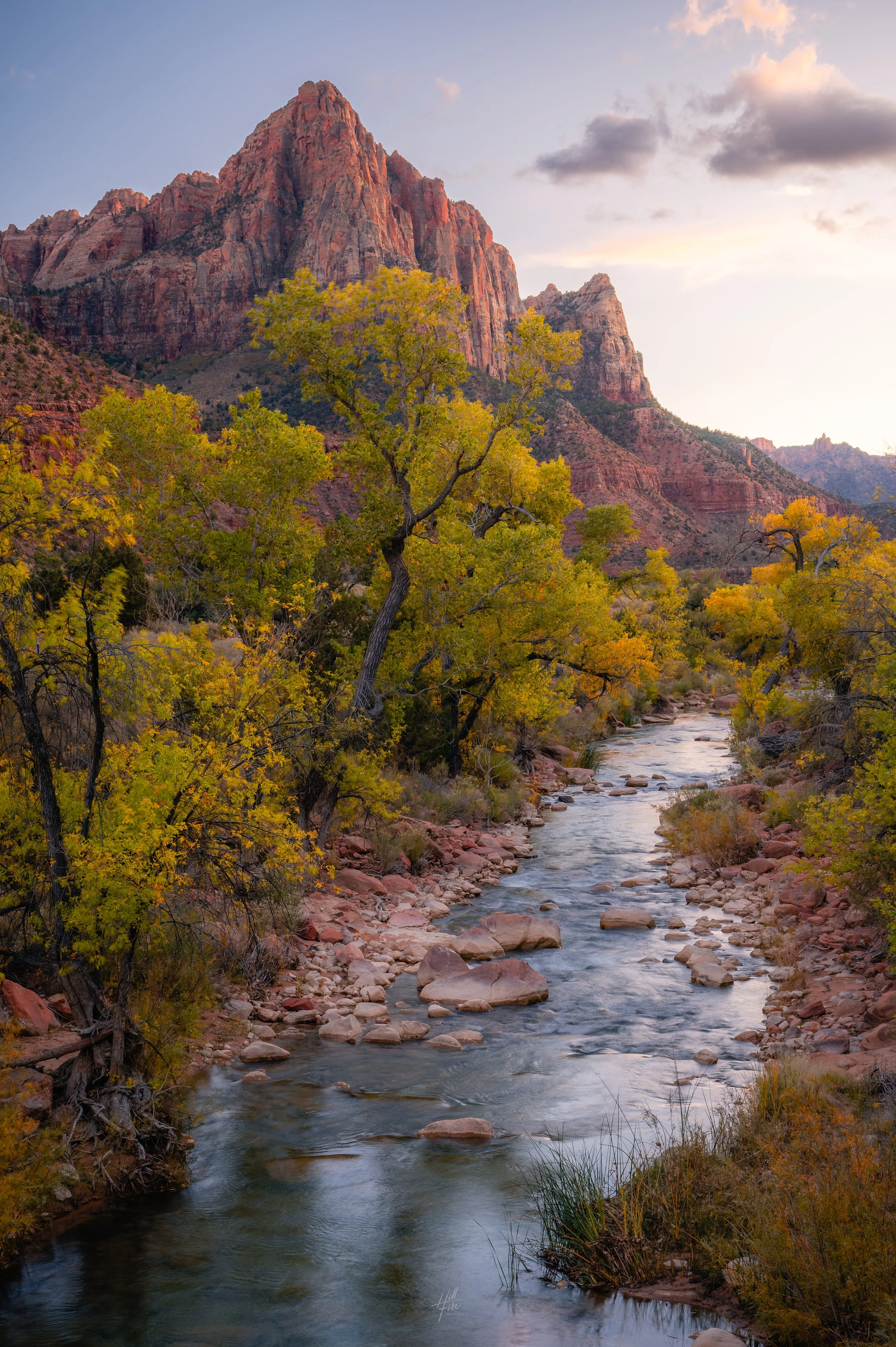 Zion Autumn Blue Hour