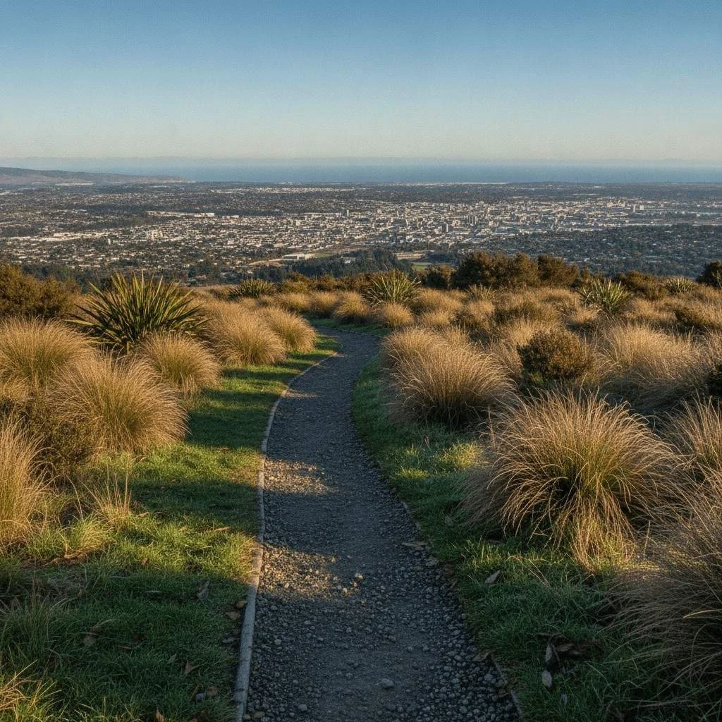 cashmere-port-hills-walkway at sunrise