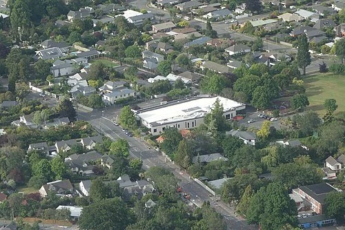 drone view of fendalton in christchurch