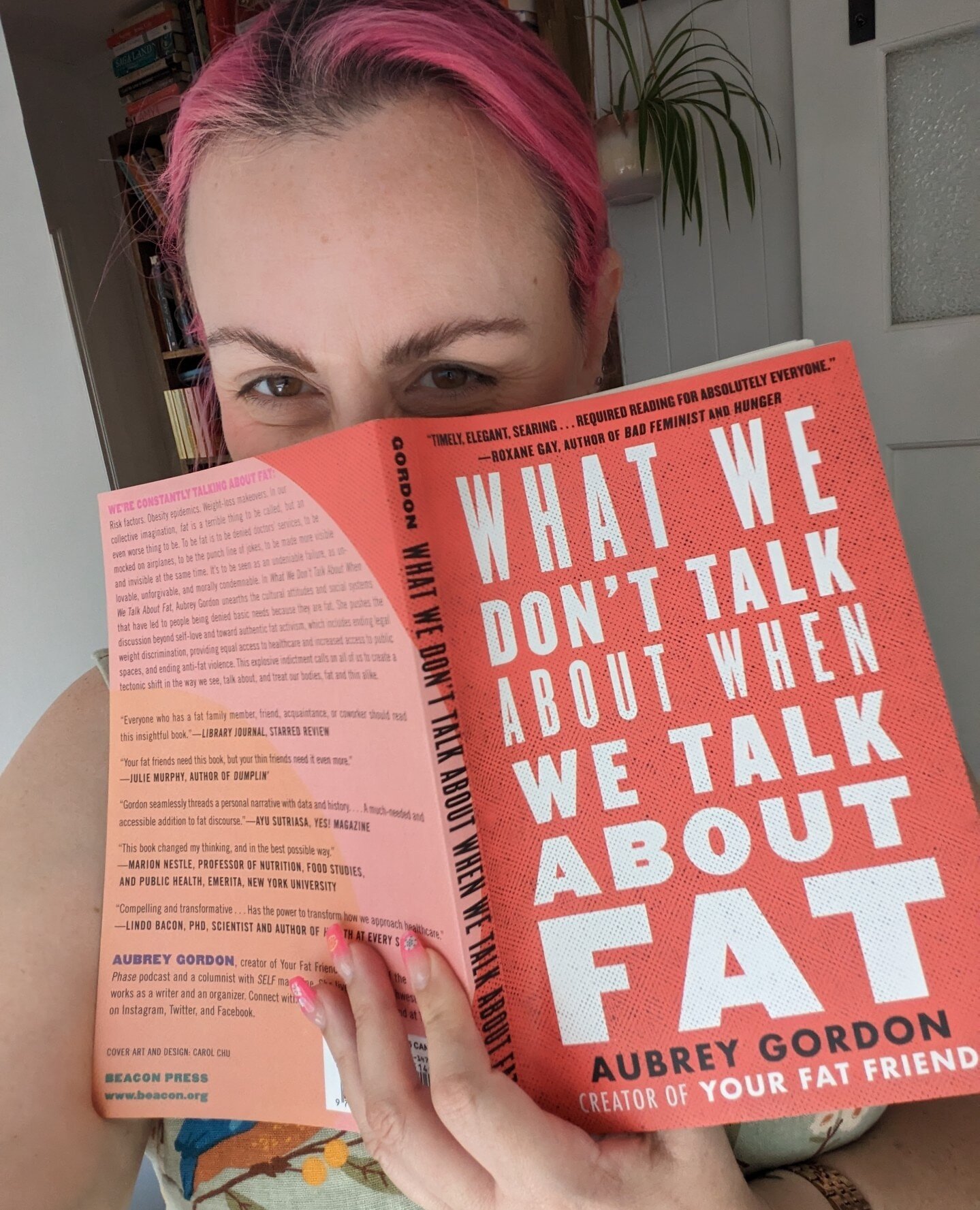 'What we don't talk about when we talk about fat' by Aubrey Gorden (@yrfatfriend) published by Beacon Press (@beaconpress)⁠
⁠
CW: discussion of body image both pos and neg/mention of WW and calorie counting/value judgement on food etc⁠
⁠
This book ha