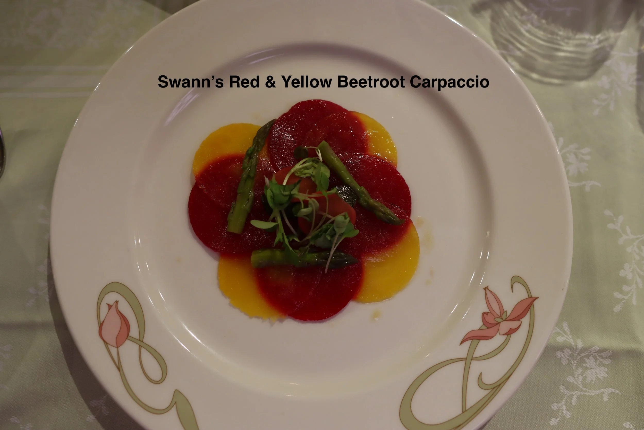 2024-05-25-Fantasy-Pirates-Menu-Swann's-Red-and-Yellow-Beetroot-Carpaccio.JPG