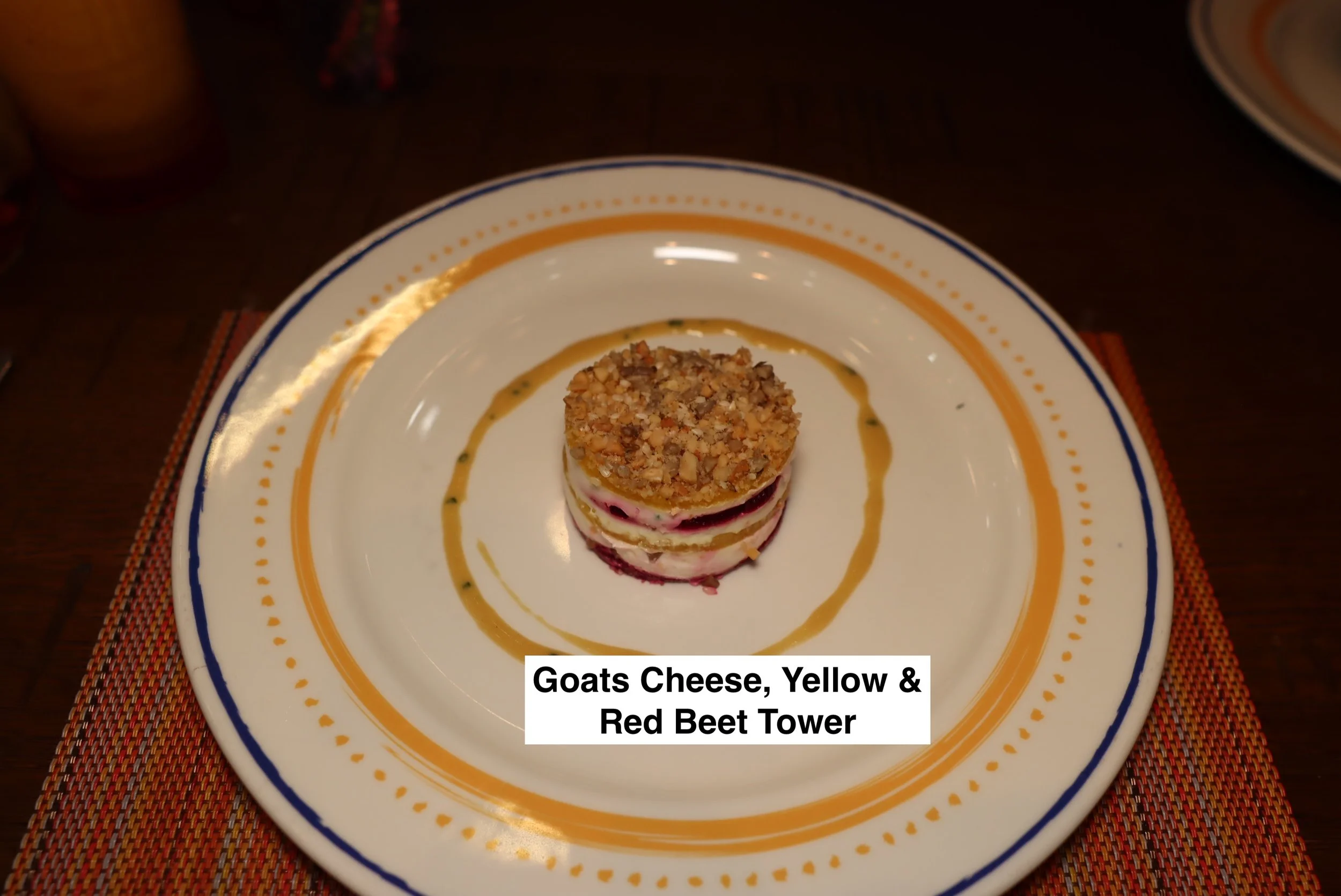 2025-03-08-Treasure-PDC-Goats-Cheese-Yellow-and-Red-Beet-Tower.JPG