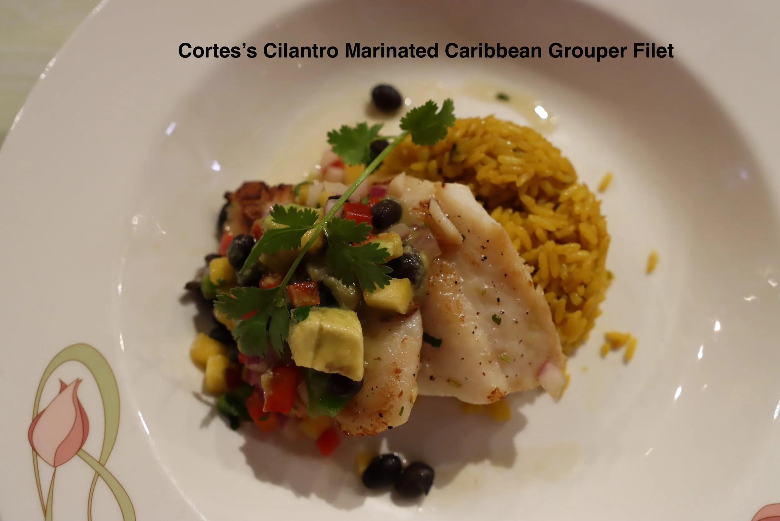 2024-05-25-Fantasy-Pirates-Menu-Cortes's-Cilantro-Marinated-Caribbean-Grouper-Filet-1.JPG