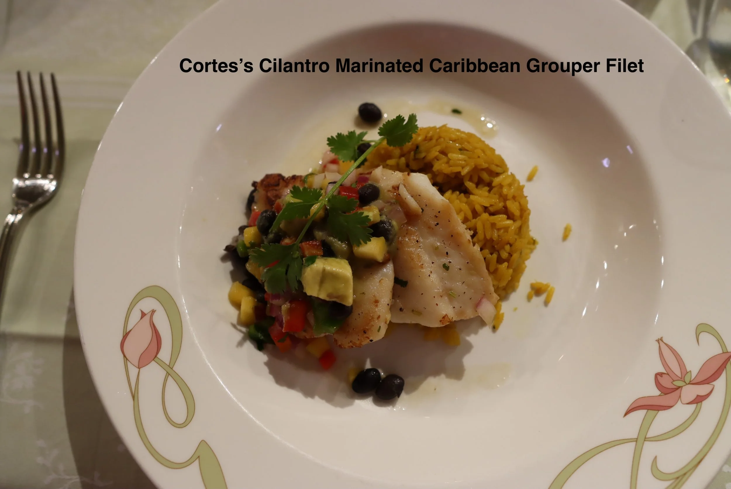 2024-05-25-Fantasy-Pirates-Menu-Cortes's-Cilantro-Marinated-Caribbean-Grouper-Filet.JPG