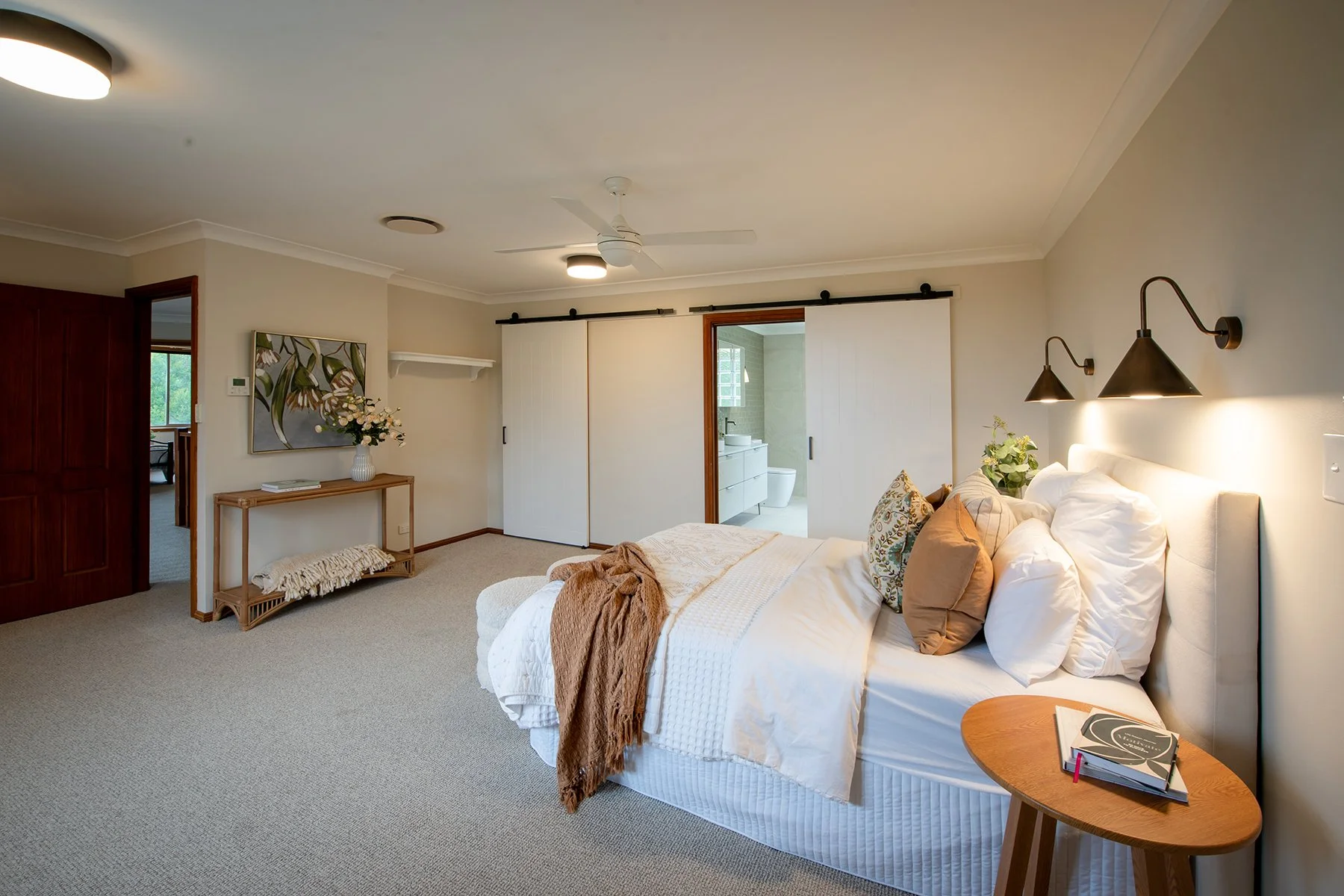 A fresh, simply styled double bedroom on Selling Houses Australia