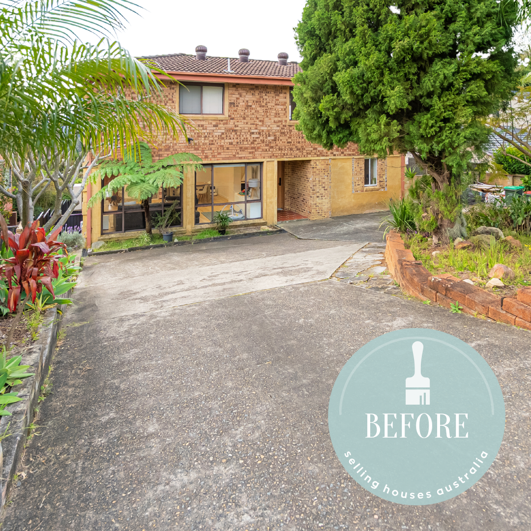 Yarrawarrah home hidden by overgrown foliage, dark brick, and an awkward façade facing a roundabout