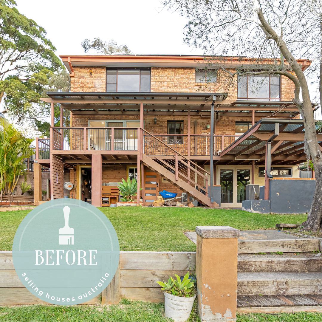 Unsafe deck and cluttered outdoor area