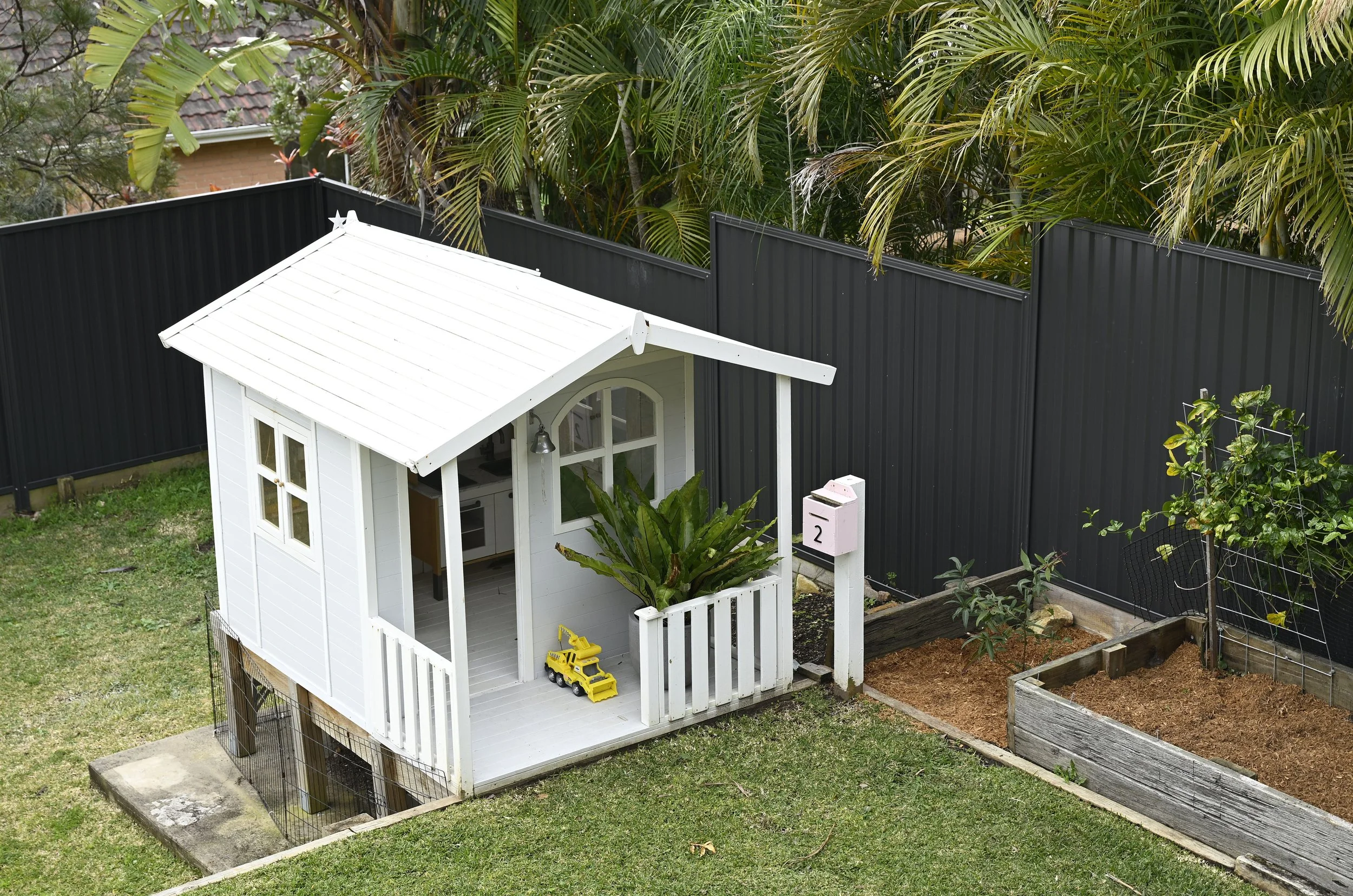 Refreshed kids play zones with new turf, paint and multi level surfaces.