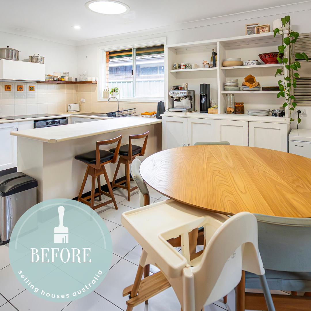 Tiny, cramped kitchen with limited storage and appliances jammed into corners