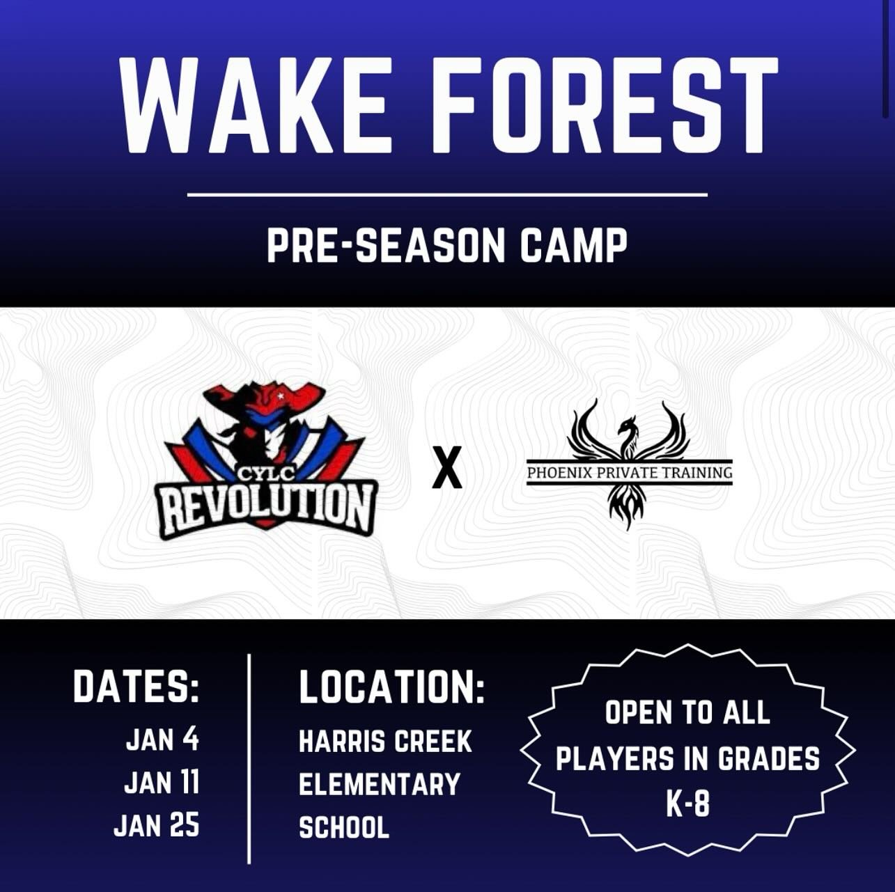 We are super excited to partner with @carolinayouthlacrosseclub and host training camps for the Wake Forest and Clayton area prior to their Spring Season! Use code &ldquo;SPRING2025&rdquo; for $10 off on all registrations before Christmas! Registrati