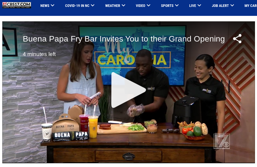 BUENA PAPA ON "MY CAROLINA" CBS17