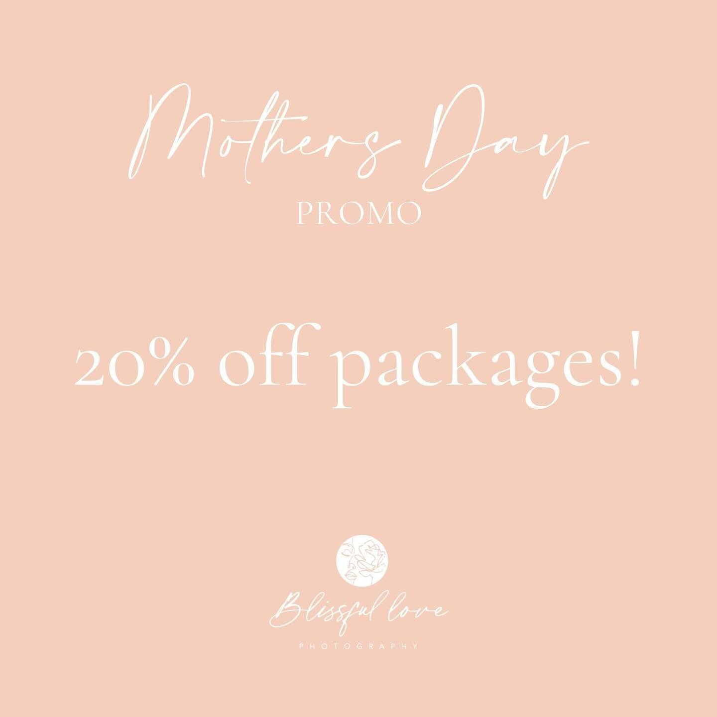 MOTHER&rsquo;S DAY PROMO - 20% off packages until the end of April! 😍

Mumma&rsquo;s send this one to your partner or kids so they can get it for you for Mother&rsquo;s Day!

May this be your reminder that you deserve to be in the photos and in the 