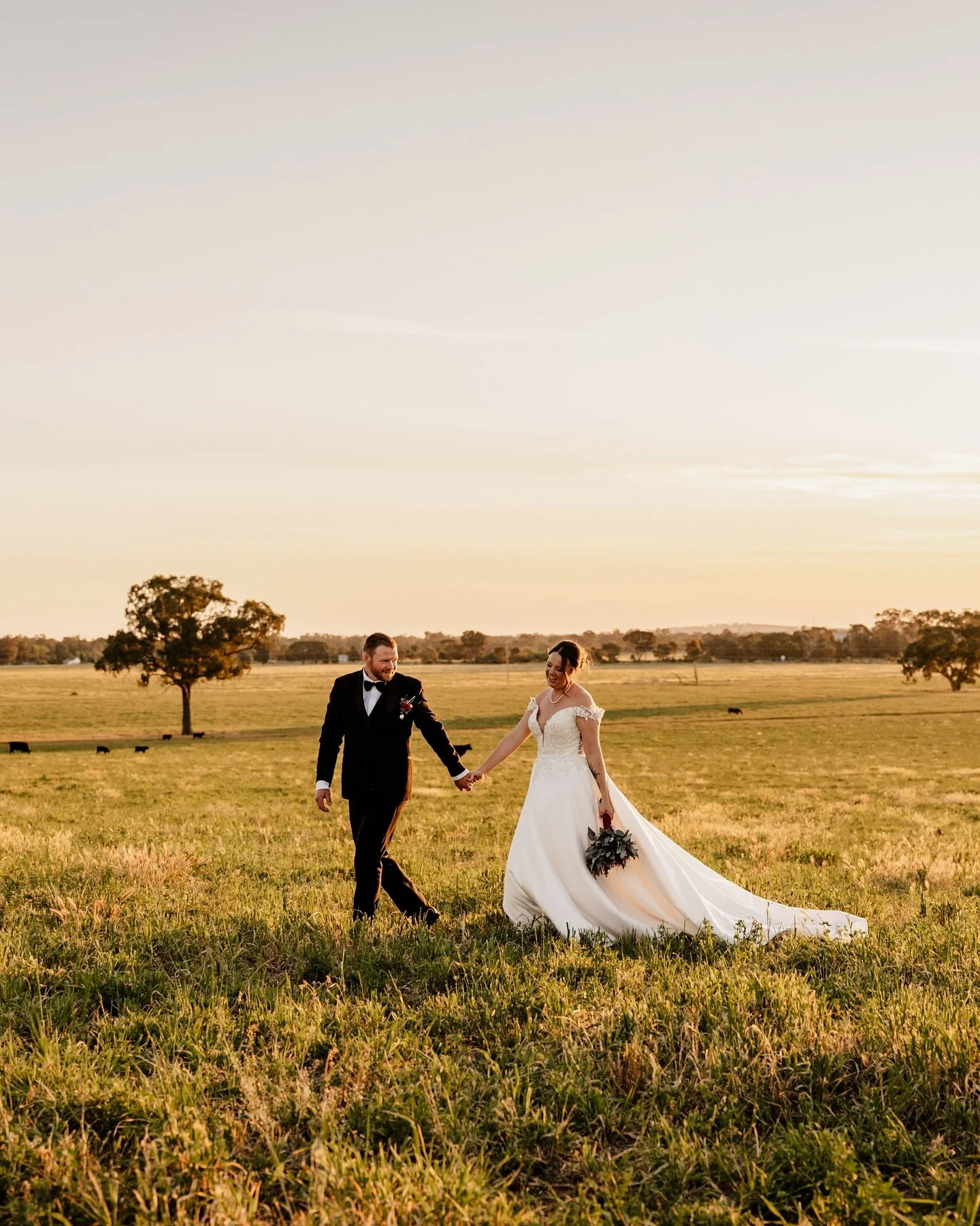 Mr & Mrs Cofields Henty Farm Wedding 🌾
Dress, suits, bridesmaids dresses; @ferrari_formalwear_and_bridal 
Hair; @kelseymaehair 
Makeup; @beautiquemua 
Celebrant; @leonieduryea_celebrant 
Florals; @gingersays_ 
Flower girl dress; @littlelaceyco
