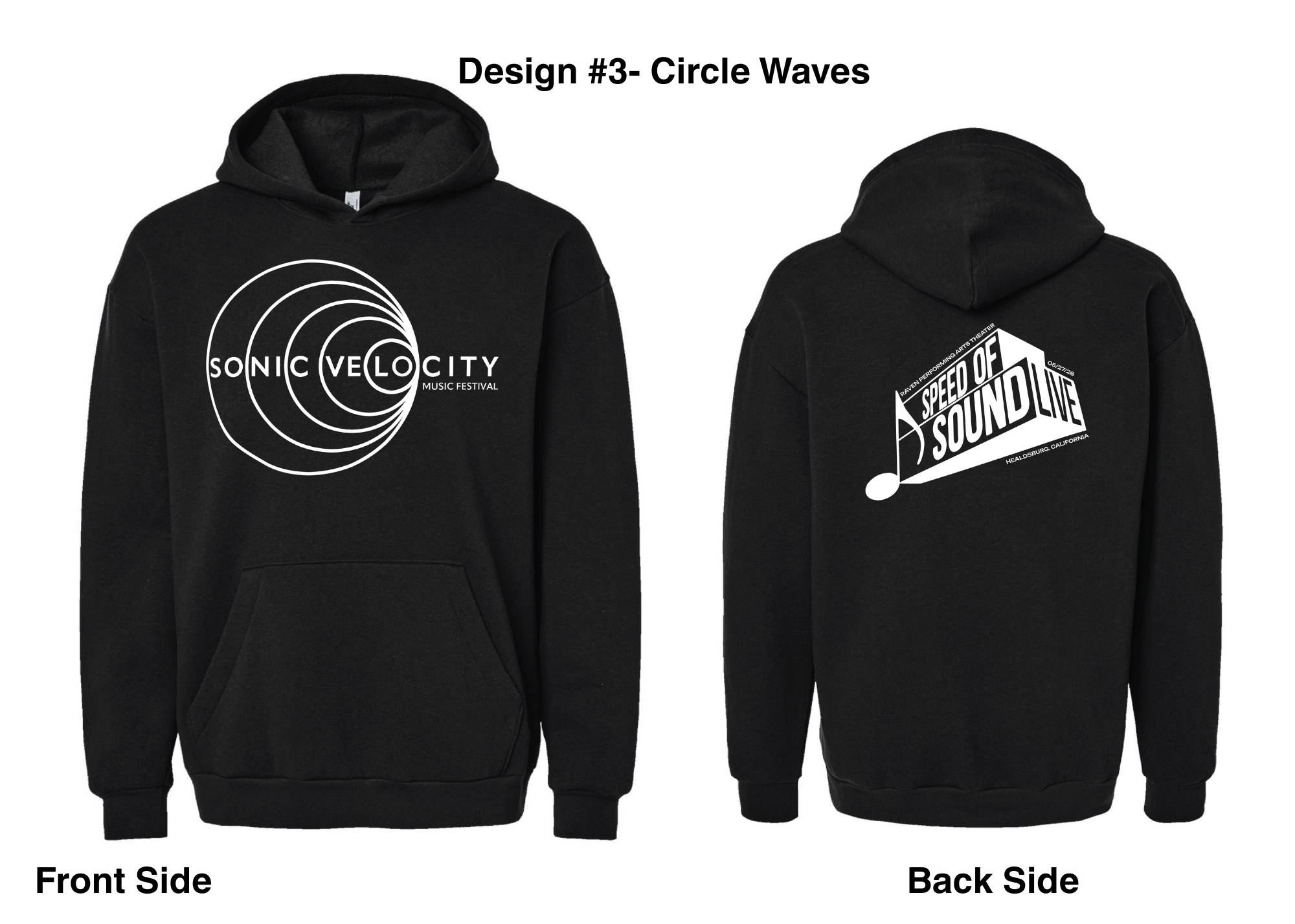 Sonic Velocity Hoodie- Circle Waves