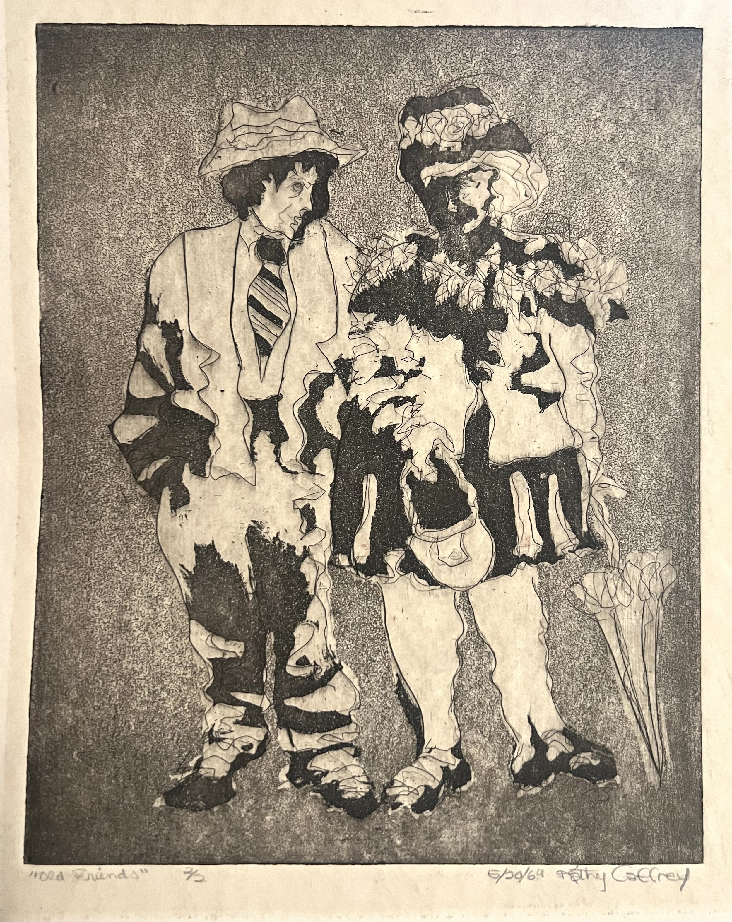 Old Friends Lithograph 10 x 14 $150 Kate Douglas