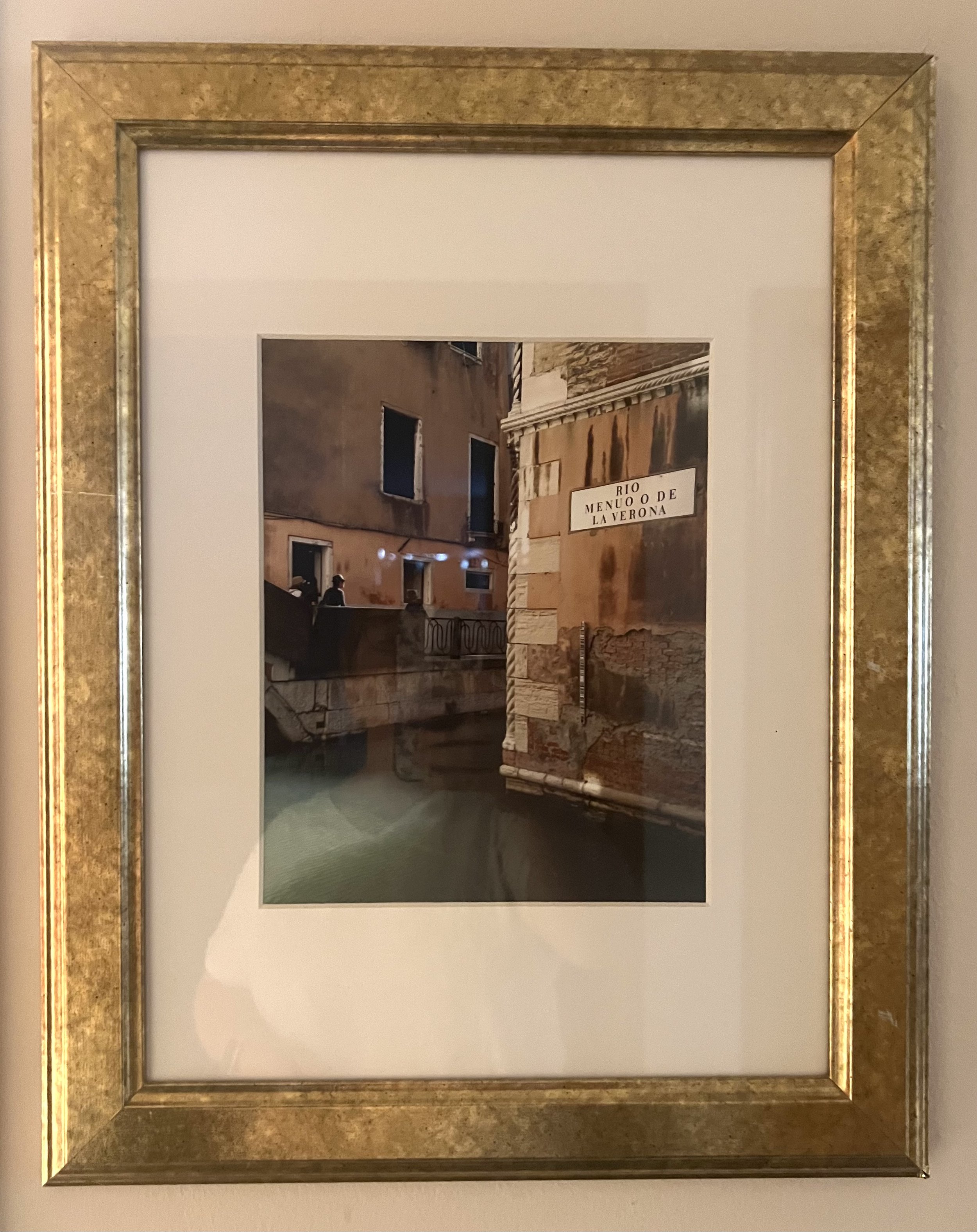 SOLD Venetian Canal Color Photograph Framed 9 x 12 $150 Kate Douglas