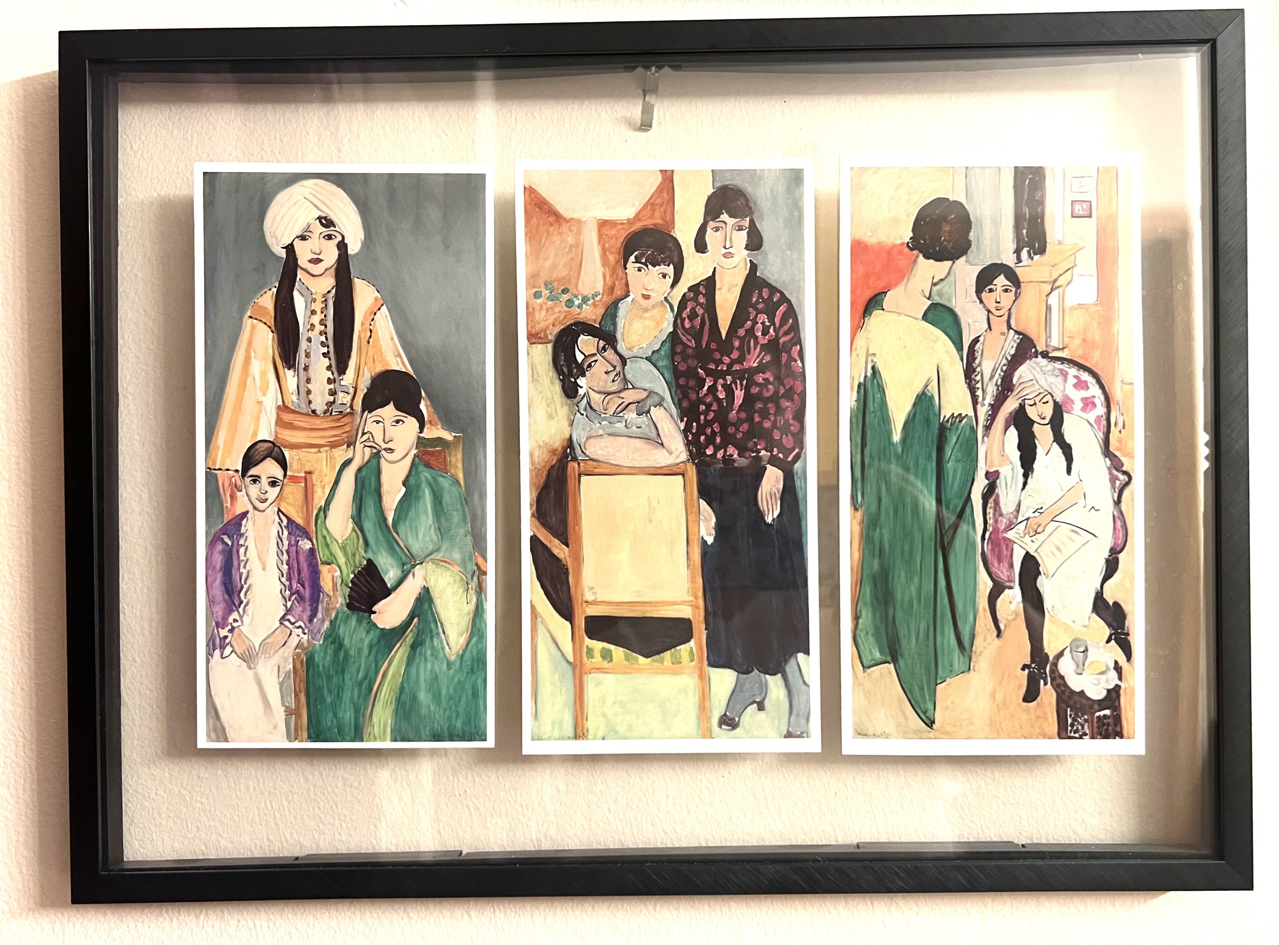 SOLD Modigliani Tryptych Framed 8 x 12 $50