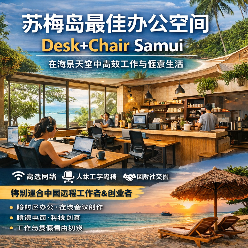 苏梅岛最佳办公空间推荐：Desk+Chair Samui
