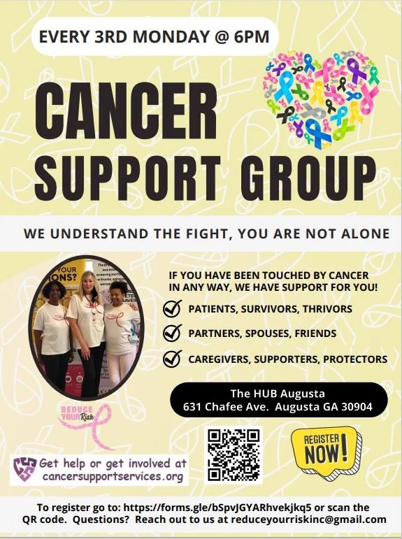 “Reduce Your Risk” Monthly Cancer Support Group