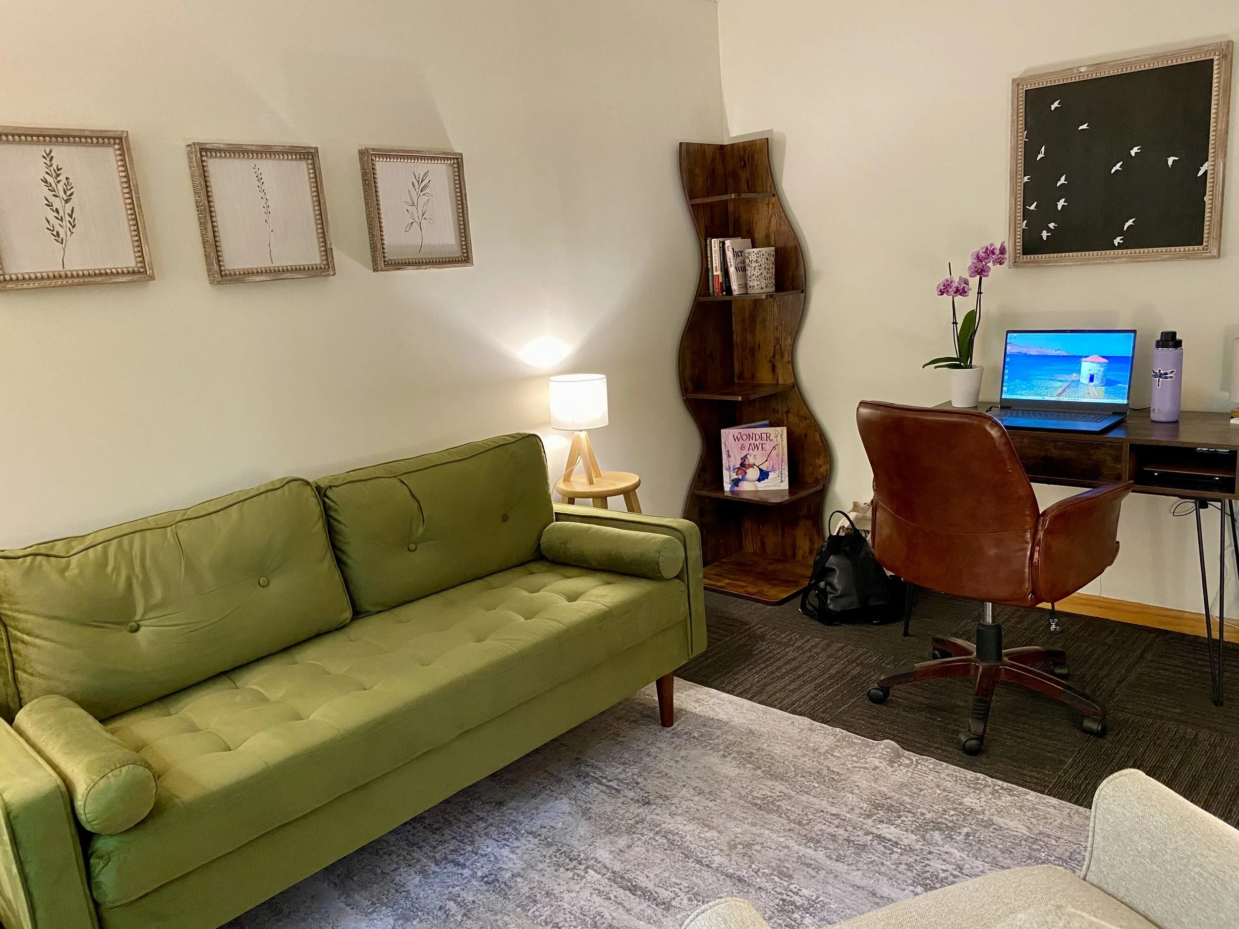 Marci Payne's counseling office in Lee's Summit, MO, providing a safe space for IFS therapy and emotional healing.