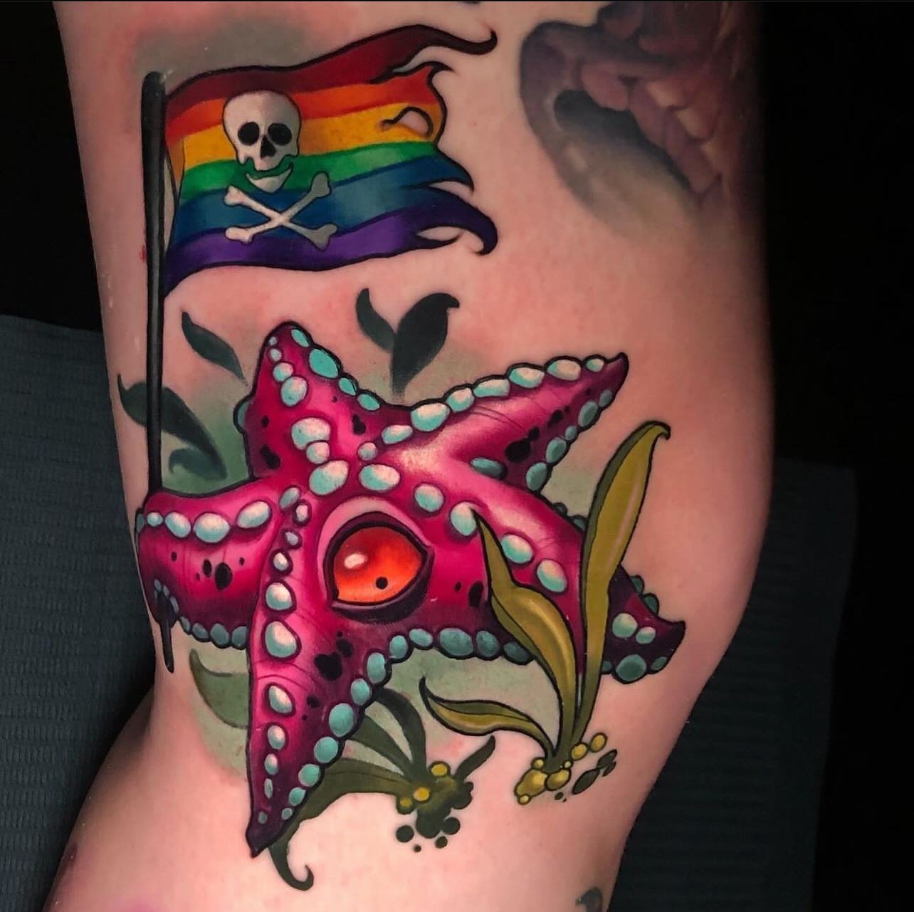 This starfish was done by resident artist @timmy_b_413 of @niteowltattoomass 🐠🐠🐠
➕➕➕➕➕➕➕➕➕➕➕

NiteOwl Tattoo Mass 🦉🦉🦉
6 Service Center Rd
Northampton MA 01060
WALK-INS Always welcome!!!! NO PIERCINGS!!! 
📞413-727-3760
➡️www.niteowlnoho.com⬅️
L