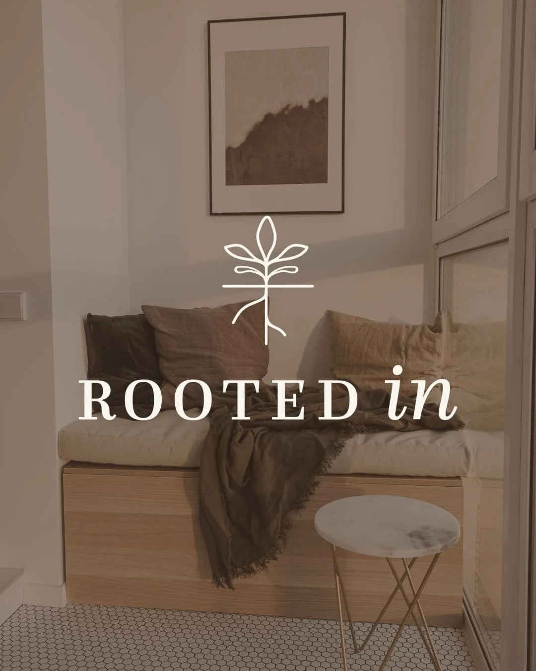 Some brands are built to stand out. Others are built to ground you.

Rooted In is a devotional, planner, and future app concept created for real estate agents seeking something deeper&mdash;clarity in their work, connection to their faith, and intent