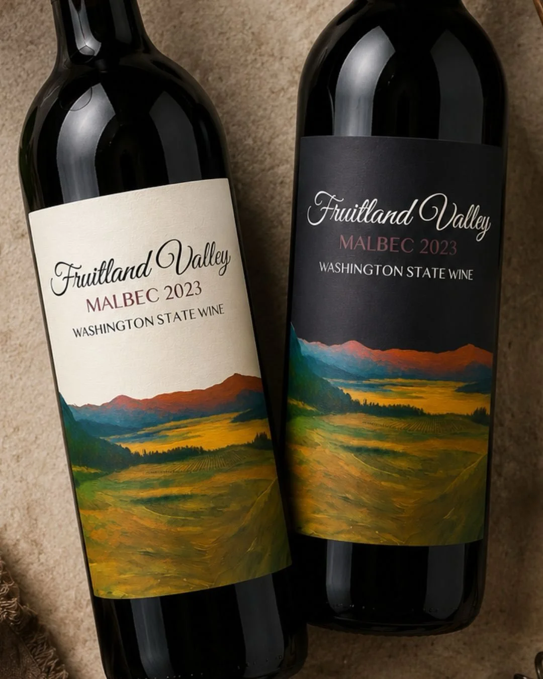 We love a good wine label design ✨ 

Bringing an elevated refresh to the new wine labels for @fruitlandvalleyvineyard was such a fun project. 

Reimagining wine labels for vineyards begins with honing in on the vision from the winemaker, strolling wi