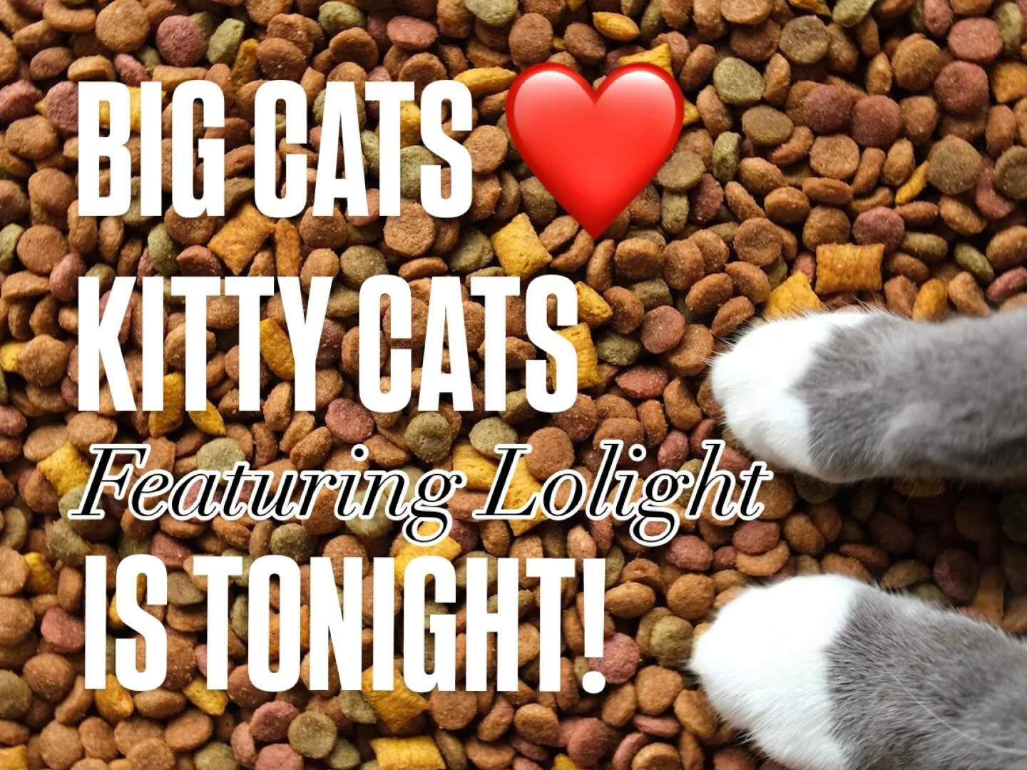 π π‍β¬ π π‍β¬ The main event is upon us, and tonight we are all Big Cats! 
Doors open at 5pm, with @lolight_rva food til 10pm or sell out. @catscradlerva will be taking donations of cat food as well, so if you’ve got some cat food lay