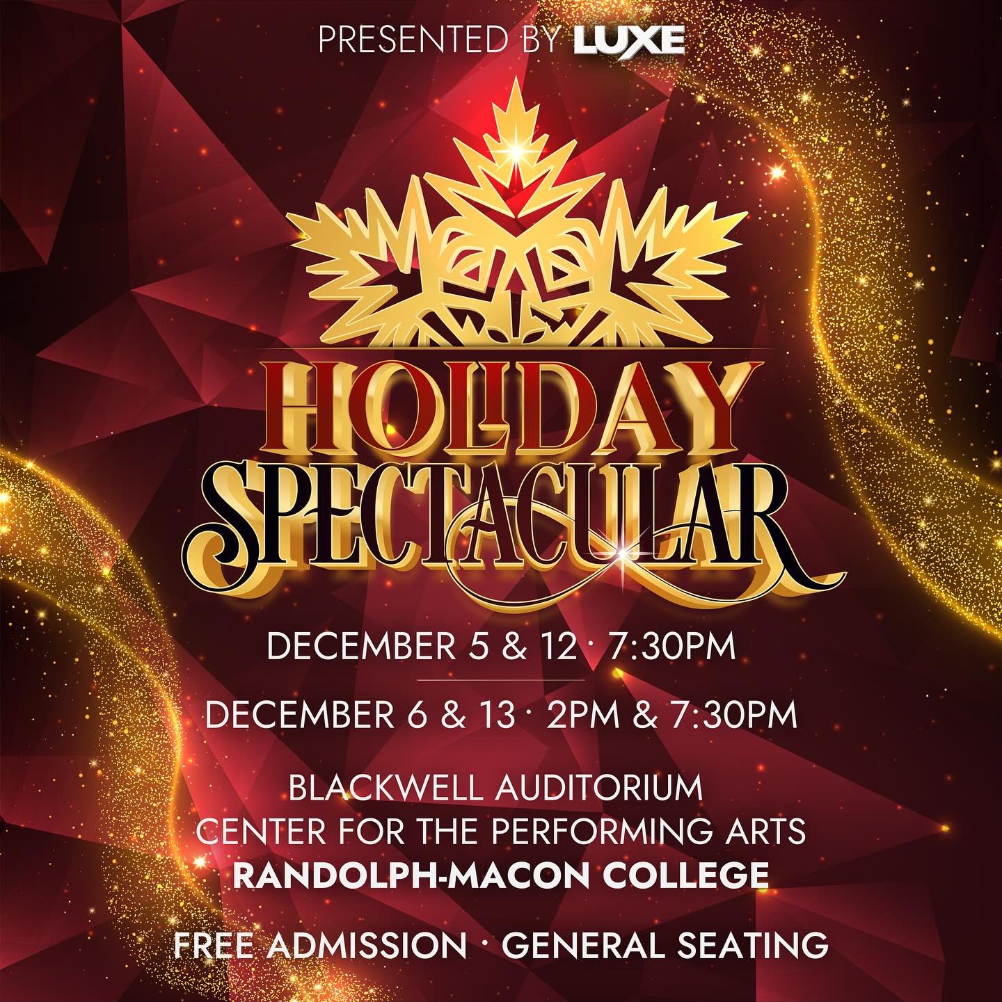 🎄🧑&zwj;🎄🎁🎅 We had the honor of hosting some friends from the @randolphmacon LUXE show choir in the early days of setting up all the beautiful decorations for @miraclerva, and they are mere days away from their big holiday show! We wanted to help