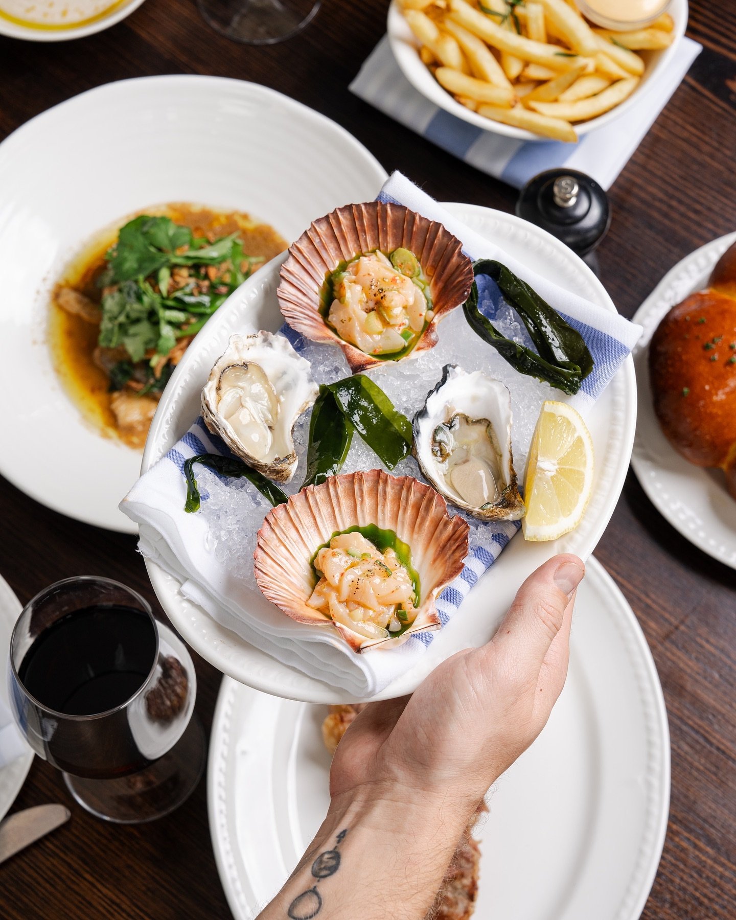 Join us for our $50 Hooked Banquet 🎣

For just $50 per person, immerse yourself in a feast featuring whipped taramasalata, fresh oysters, scallops, fish curry, sirloin steak, and more. Explore the full menu at www.foshportside.com.au/hooked-banquet
