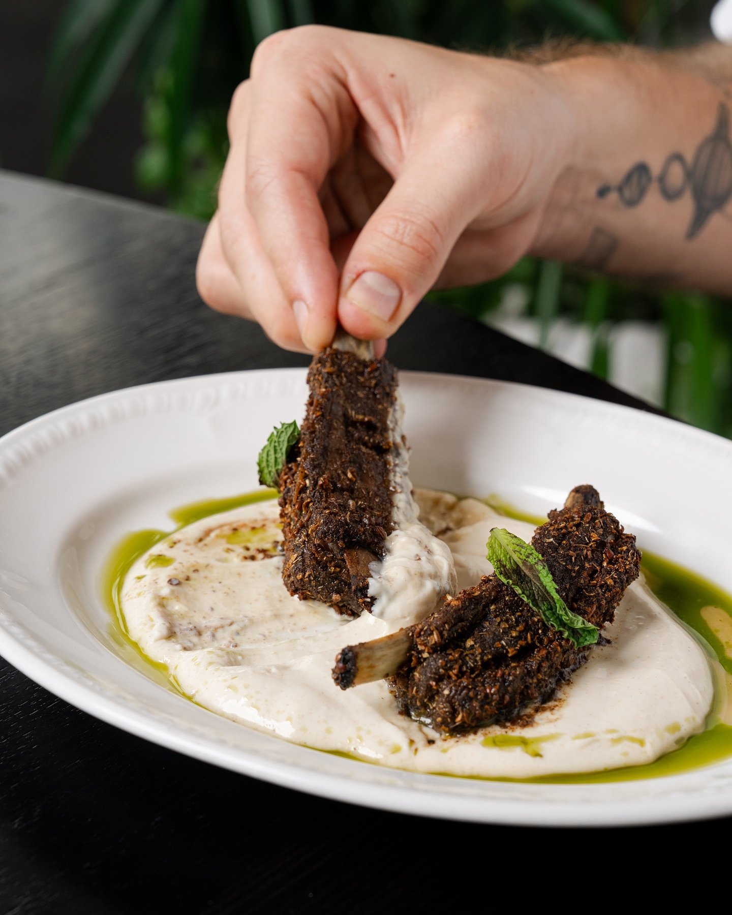 You&rsquo;ll be licking your fingers after trying our spiced lamb ribs! 
Perfectly seasoned and on a bed of tahini yogurt topped with mint.

www.foshportside.com.au/bookings for reservations or call us on (07) 3211 8111
Portside Wharf 3.01/39 Hercule
