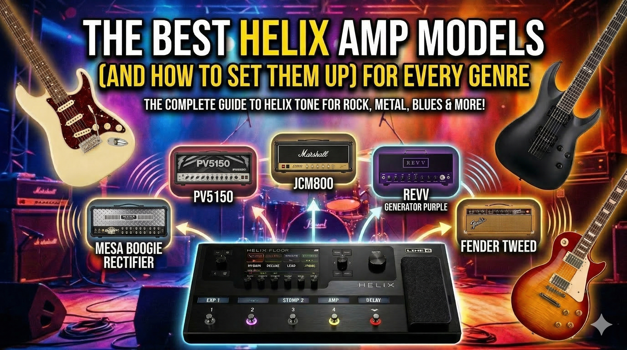 The Best Helix Amp Models (And How to Set Them Up) for Every Genre