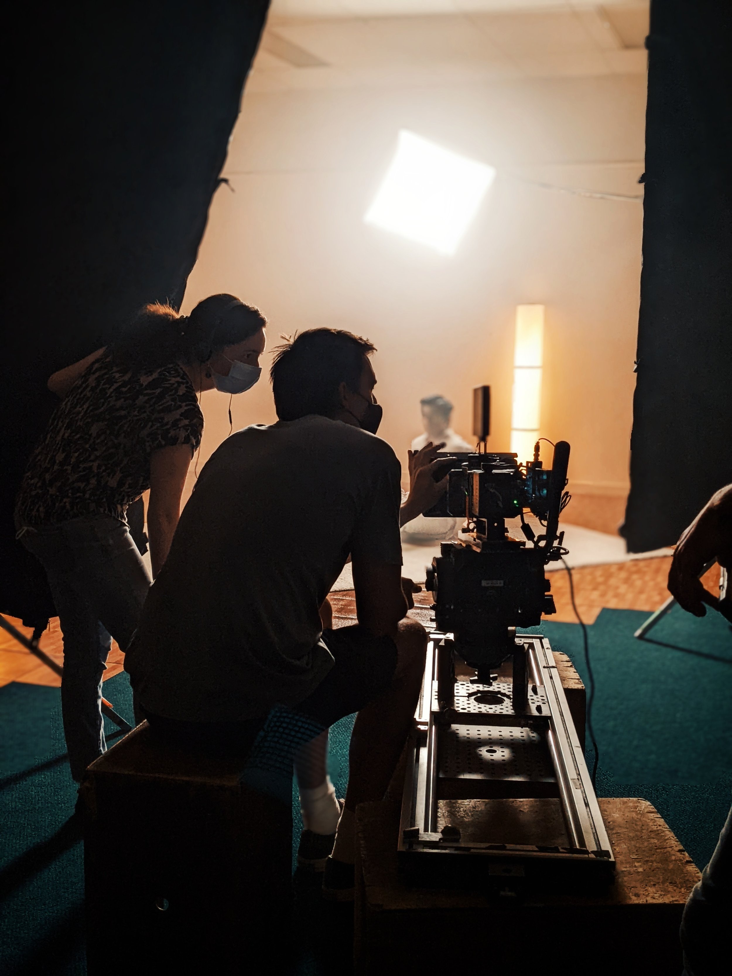 DOP Tim Fitzgerald & DIR Jennie Feyen checking the shot | SHORT 'Touch' in Osborne Park, WA 2022