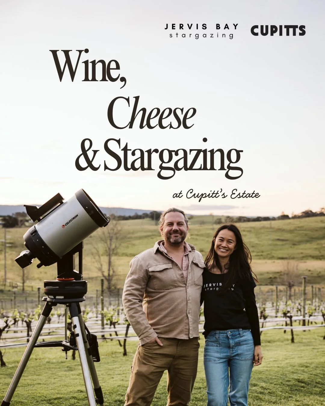 ✨🍷 Wine, cheese &amp; a sky full of stars &mdash; yes, really.

Join us for an unforgettable night at @cupittsestate , where sweeping views over Burrill Lake meet constellation storytelling, telescope gazing and a glass of something delicious.

Sip 