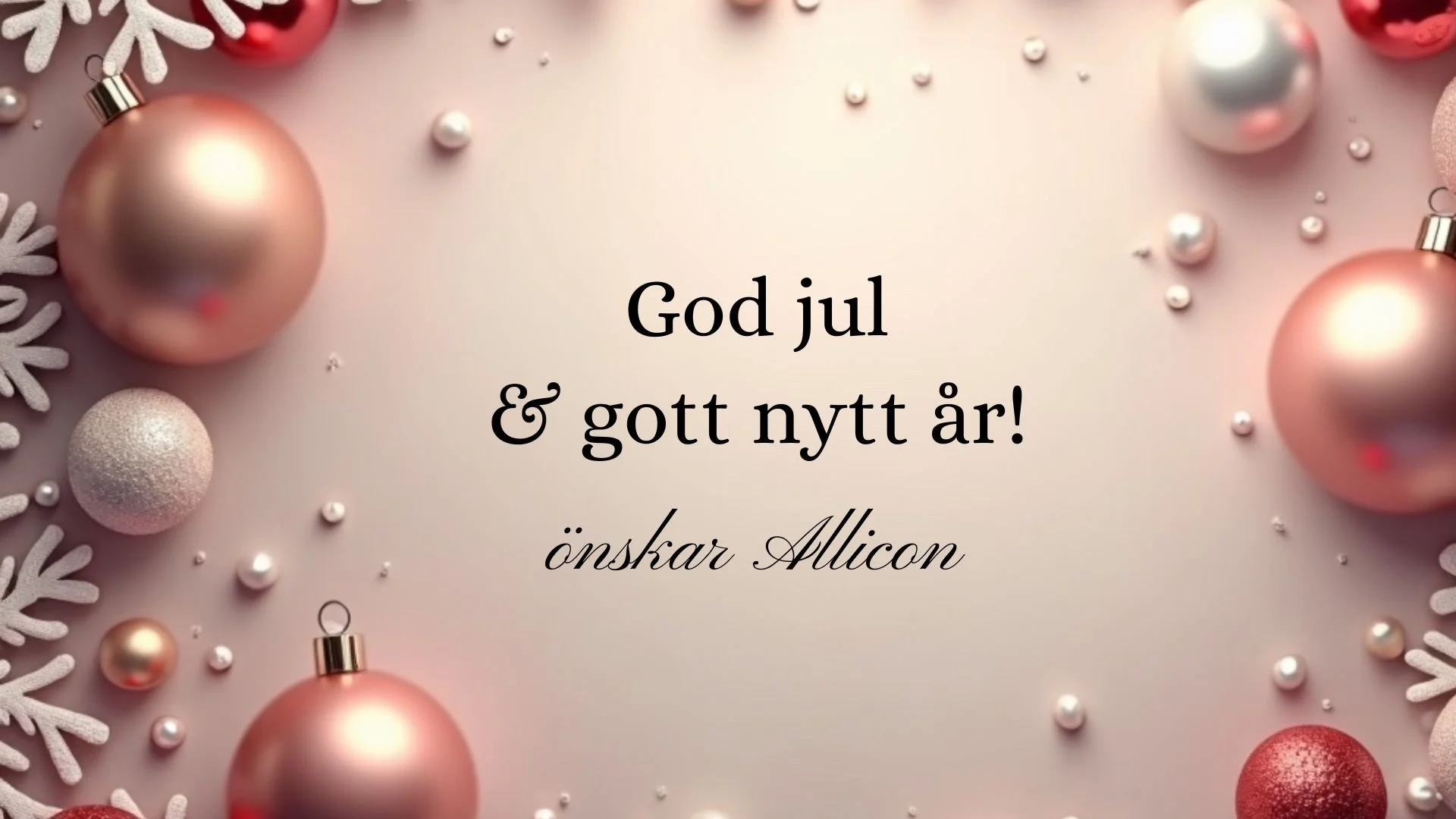 En julhälsning från Allicon.