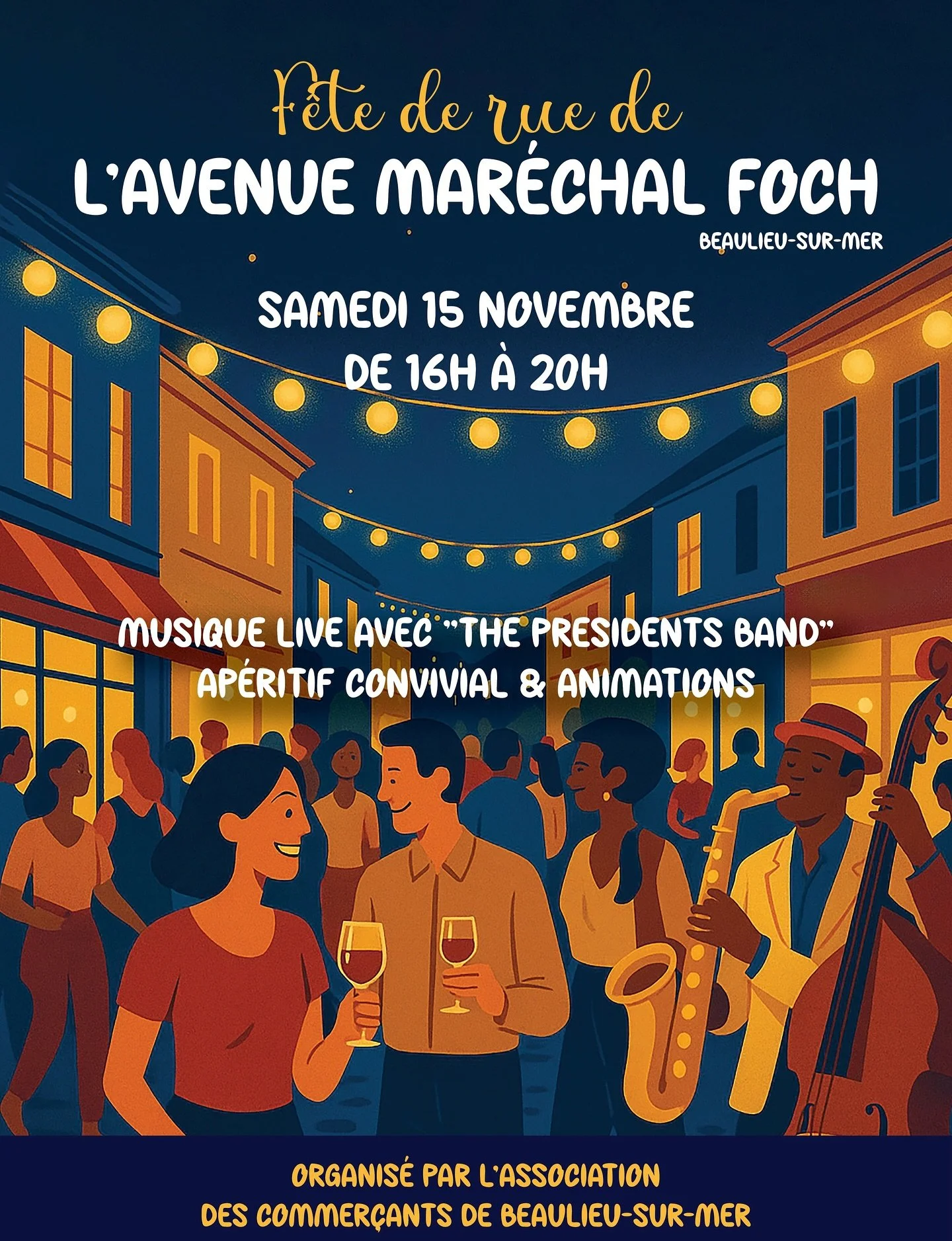 🎶 L&rsquo;Association des Commer&ccedil;ants de Beaulieu-sur-Mer vous donne rendez-vous pour la F&ecirc;te de Rue de l&rsquo;Avenue Mar&eacute;chal Foch : un ap&eacute;ro, de la musique, et toute la convivialit&eacute; de Beaulieu 🥂

Les travaux d&