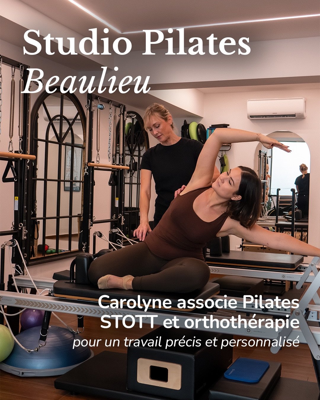 Ici, le Pilates devient un v&eacute;ritable travail d&rsquo;&eacute;quilibre du corps ✨ @studiopilatesbeaulieusurmer 

Au c&oelig;ur de Beaulieu-sur-Mer, Studio Pilates Beaulieu est anim&eacute; par Carolyne, instructrice certifi&eacute;e STOTT. 

Av